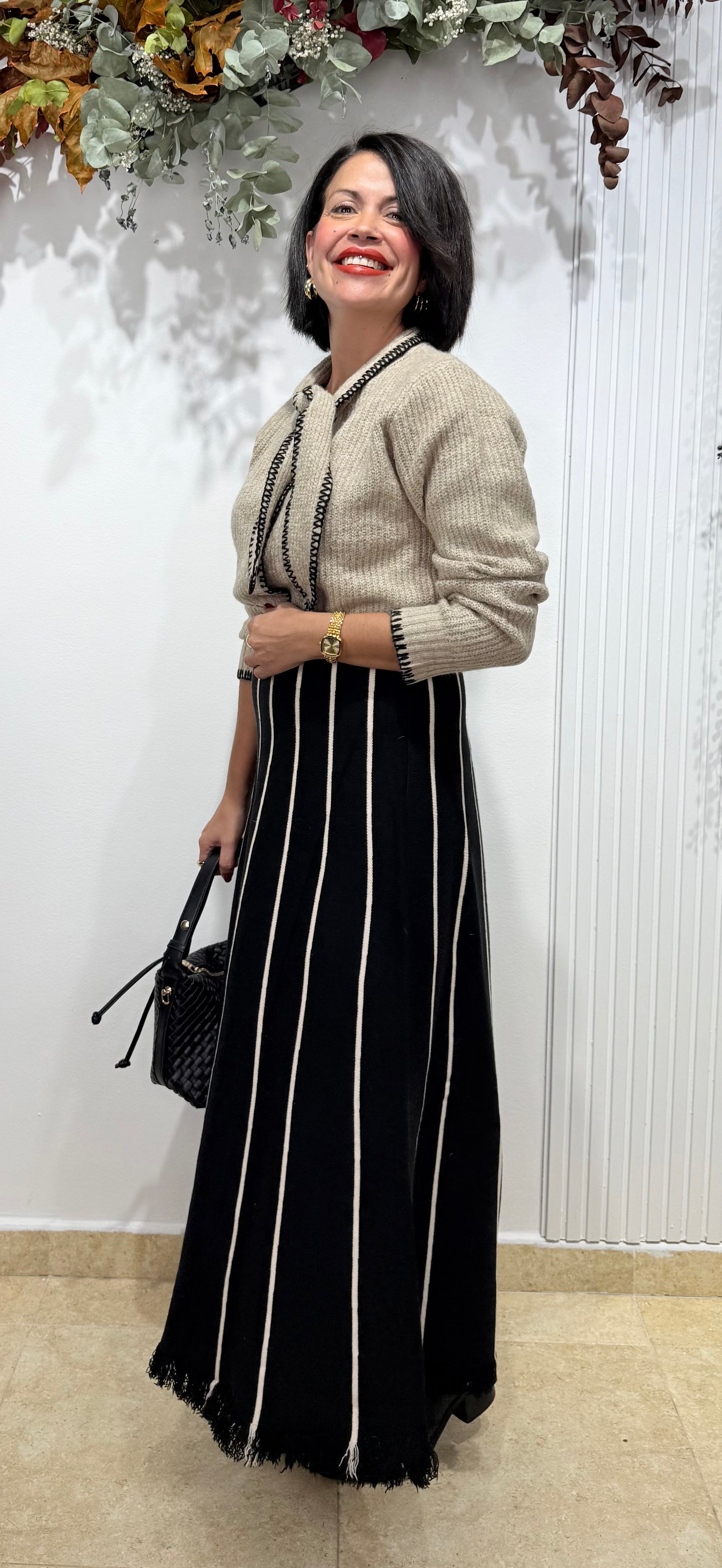 Jersey-rebeca combi lazo