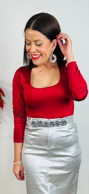 Body burdeos de lycra