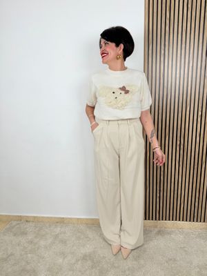 Pantalón vestir crudo