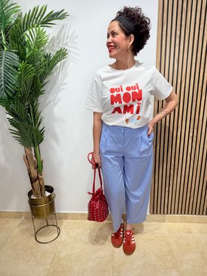 Pantalón básci azul bebé