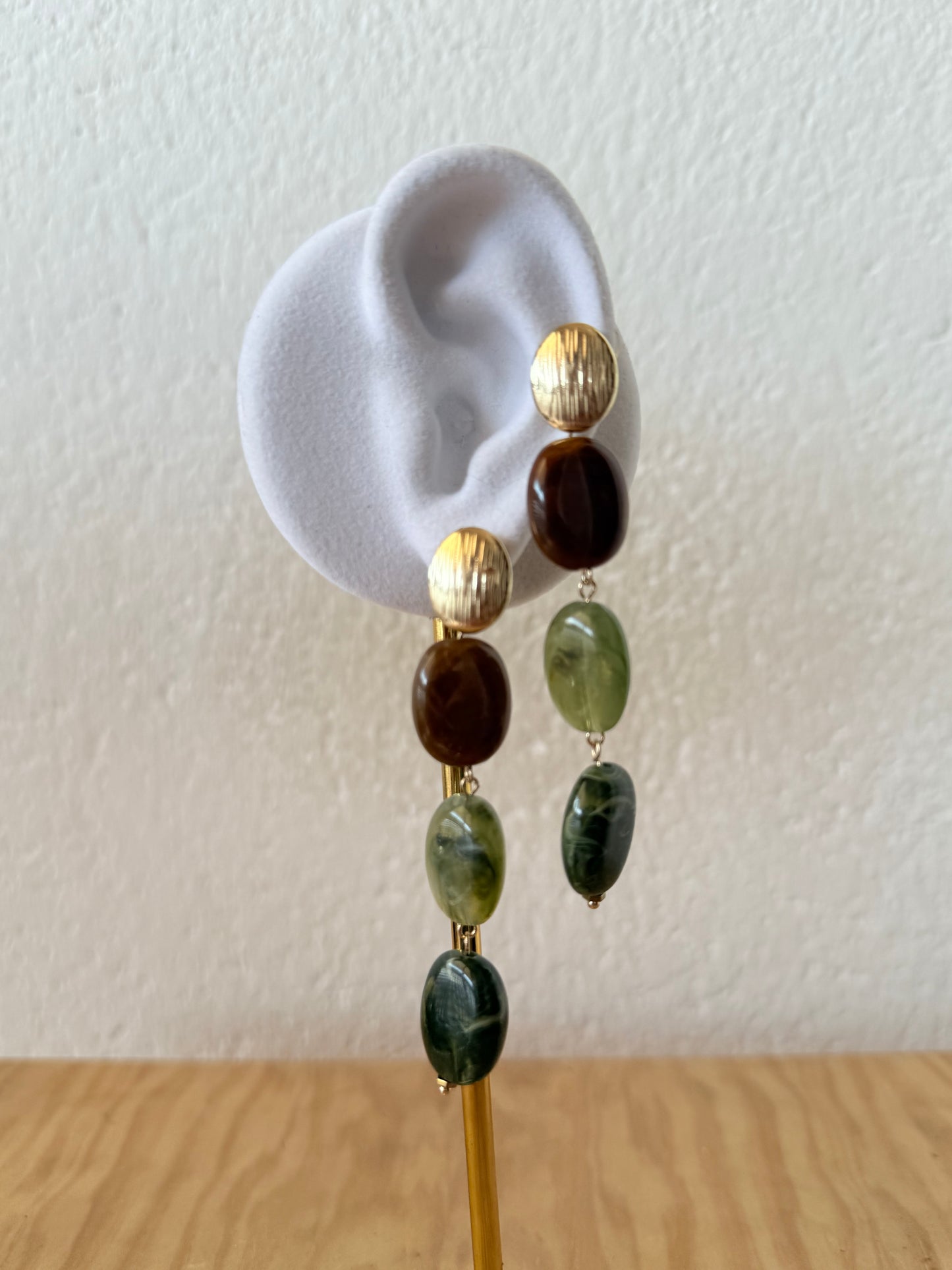 Pendientes 4 bolas colores