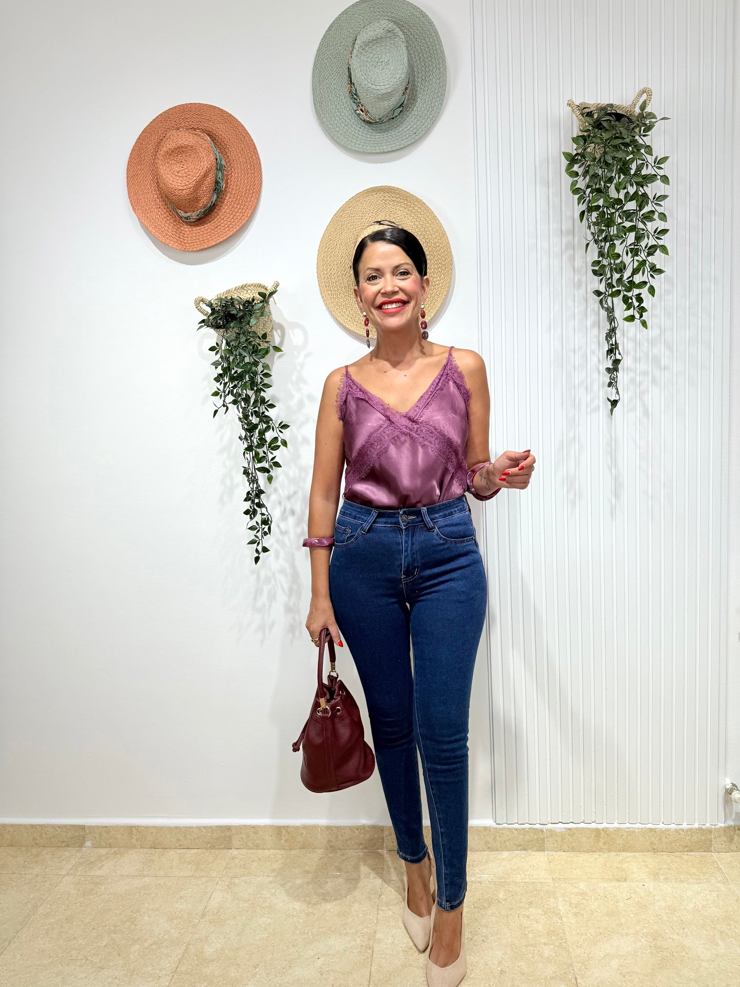 Top lencero lila AMY