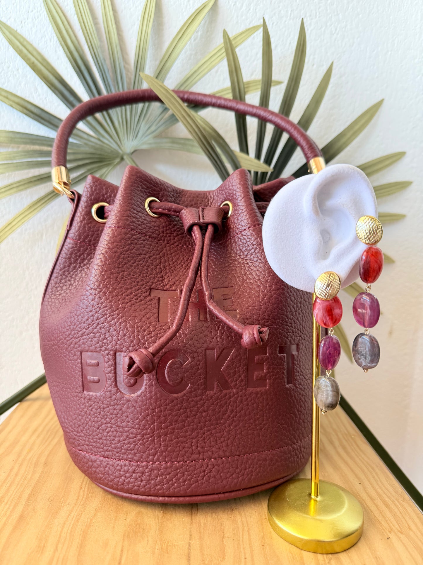 Pendientes Bolitas malva