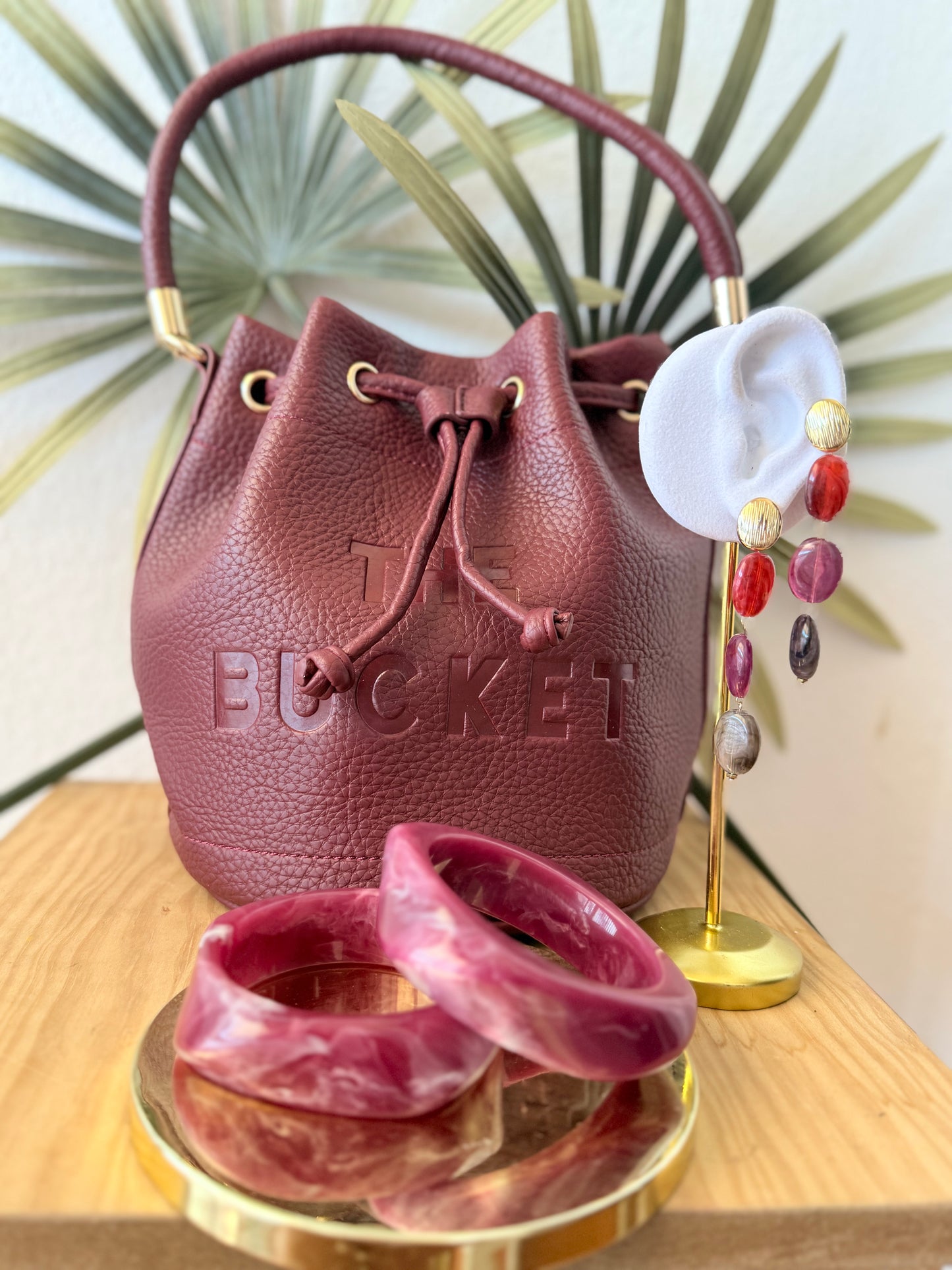 Pendientes Bolitas malva