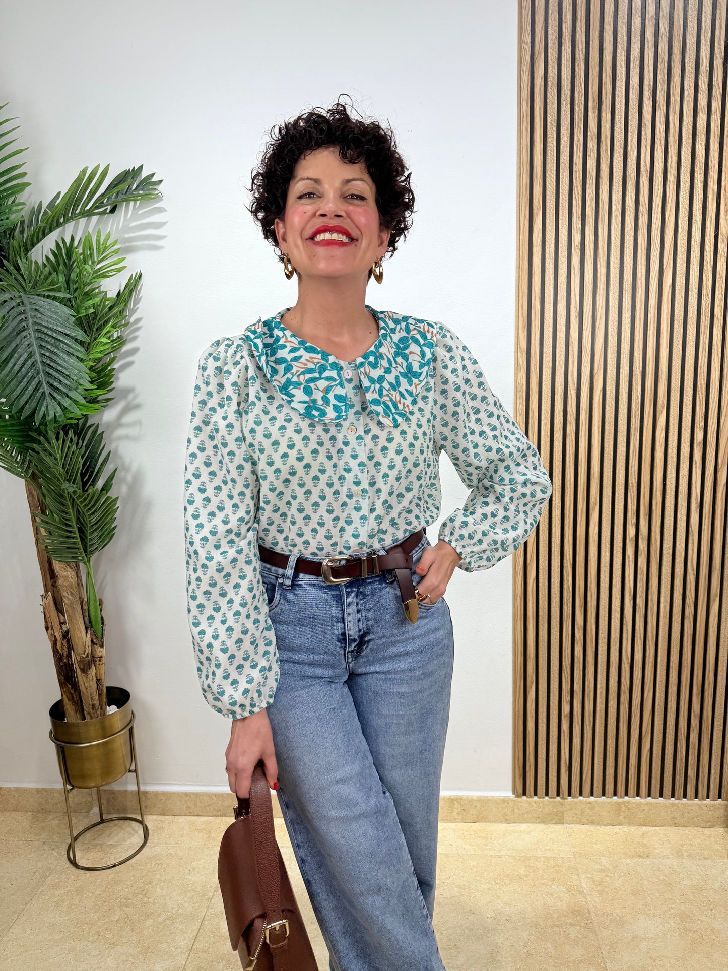 Camisa baberola azul