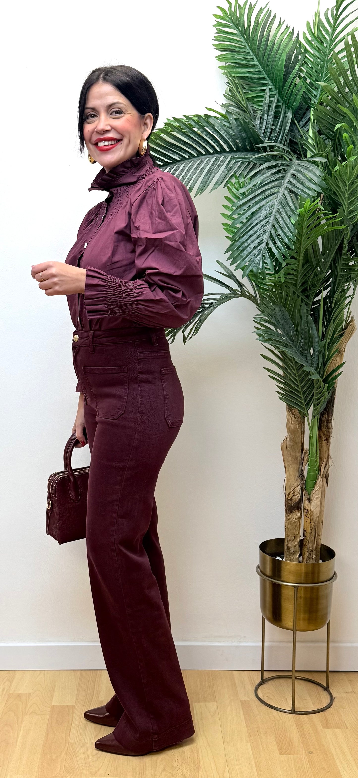 Camisa burdeos Alejandra