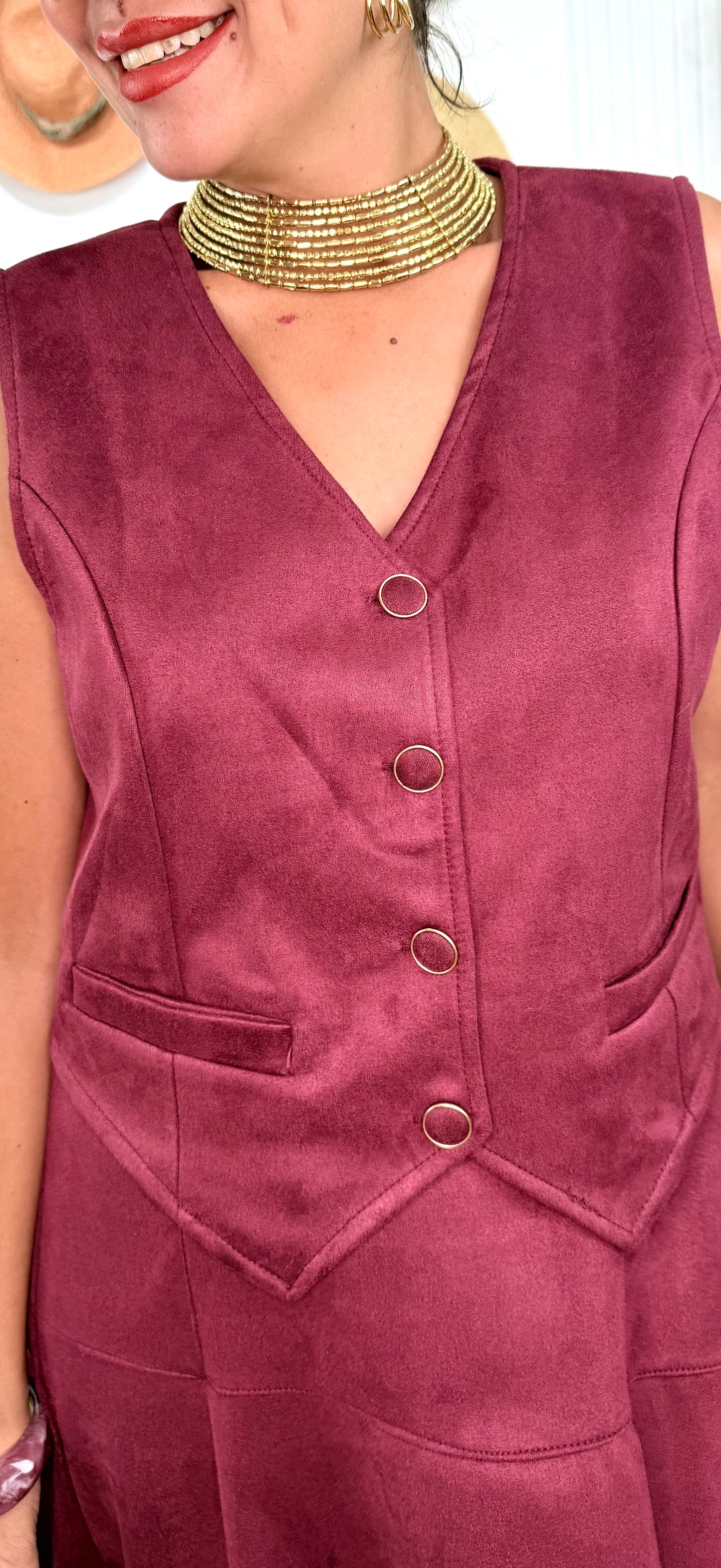 Conjunto antelina burdeos