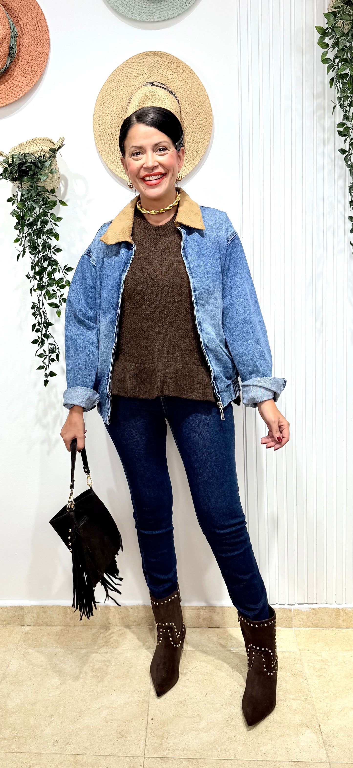 Chaqueta denim combi