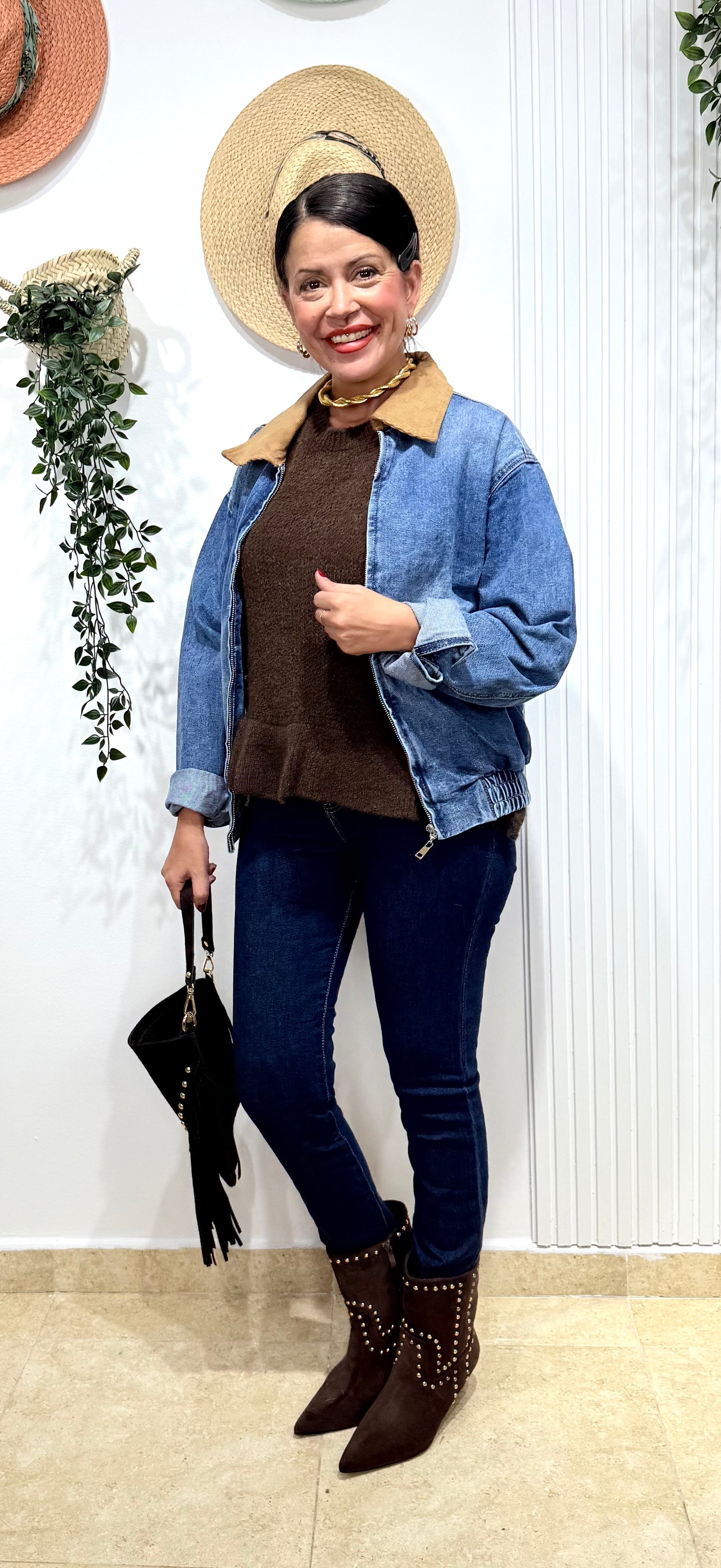 Chaqueta denim combi