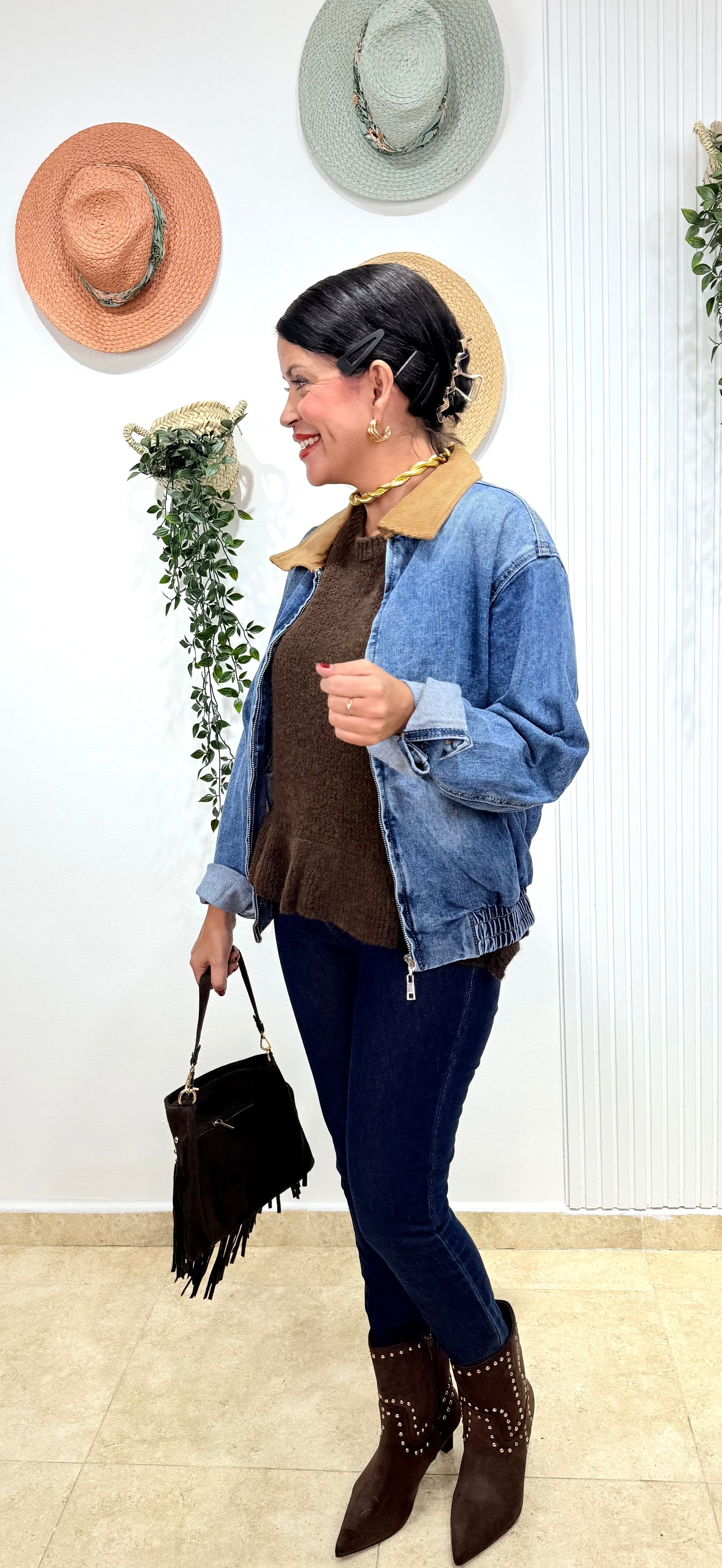 Chaqueta denim combi