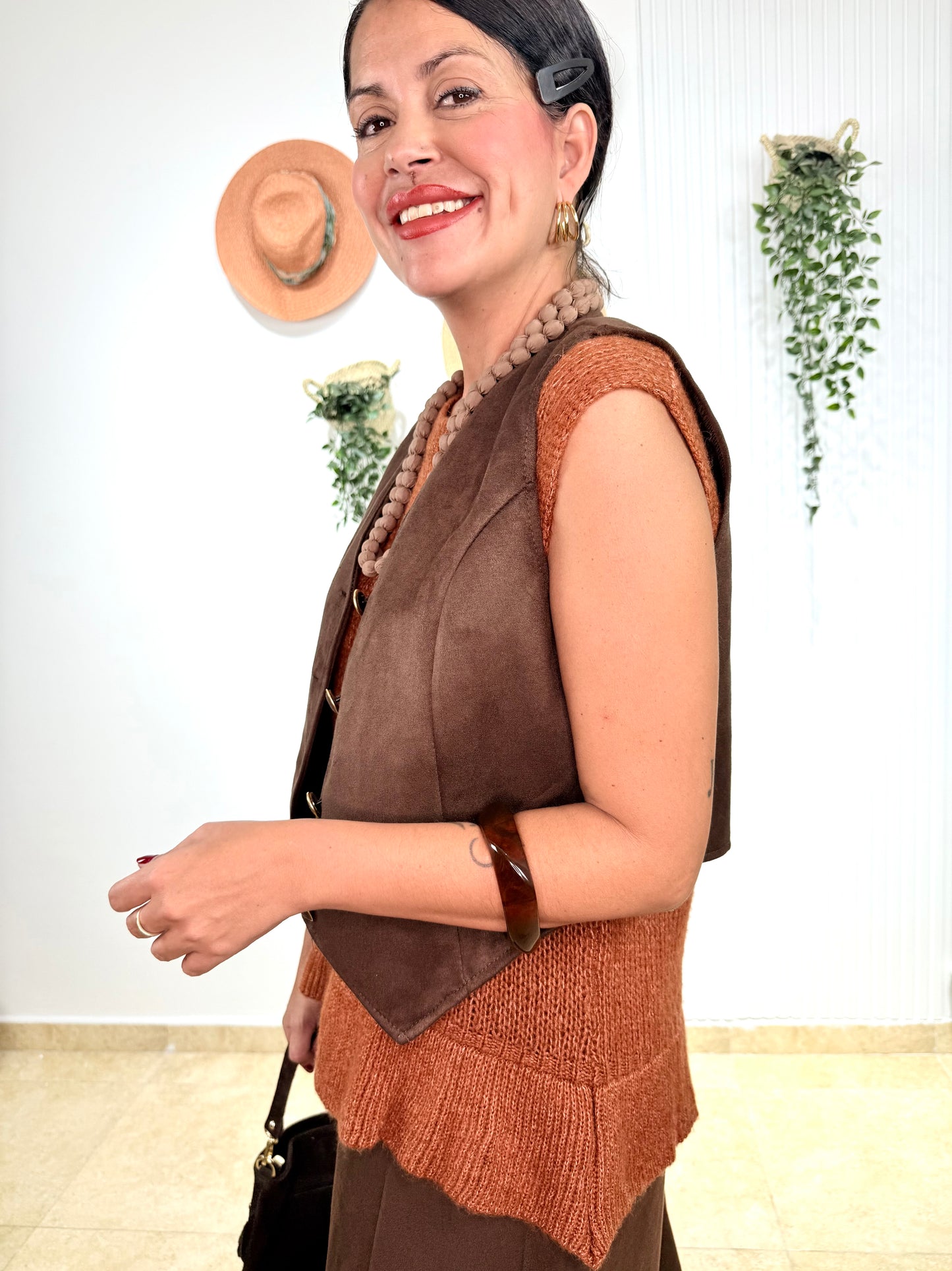 Conjunto antelina chocolate