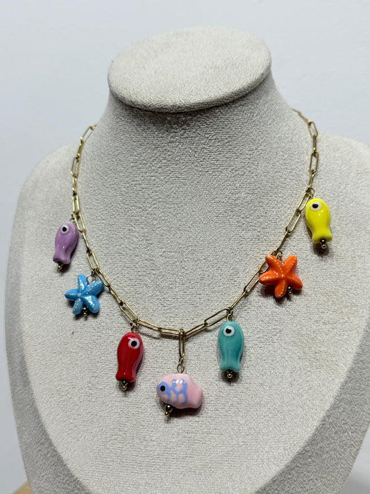 Collar acero peces