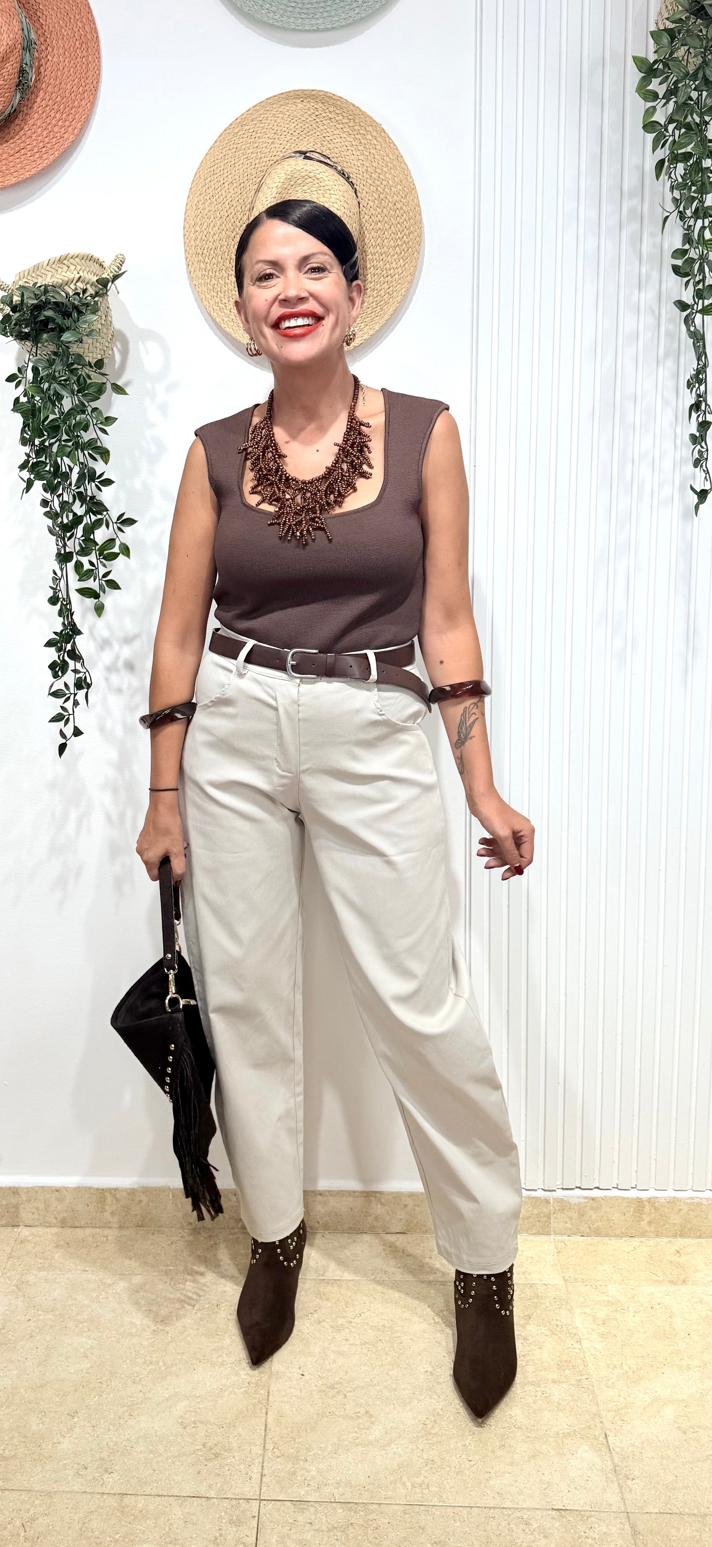 Pantalón ballon BEIGE lycra