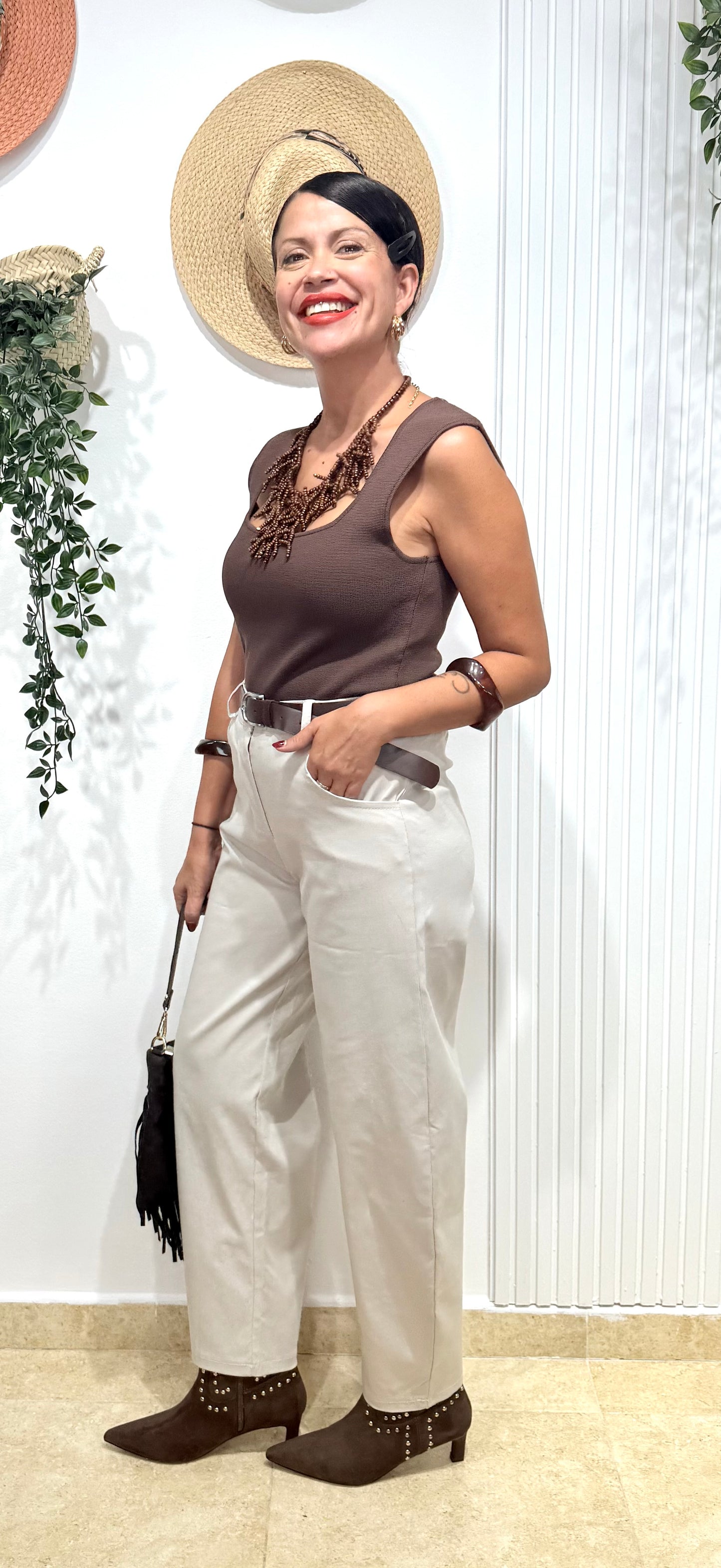 Pantalón ballon BEIGE lycra