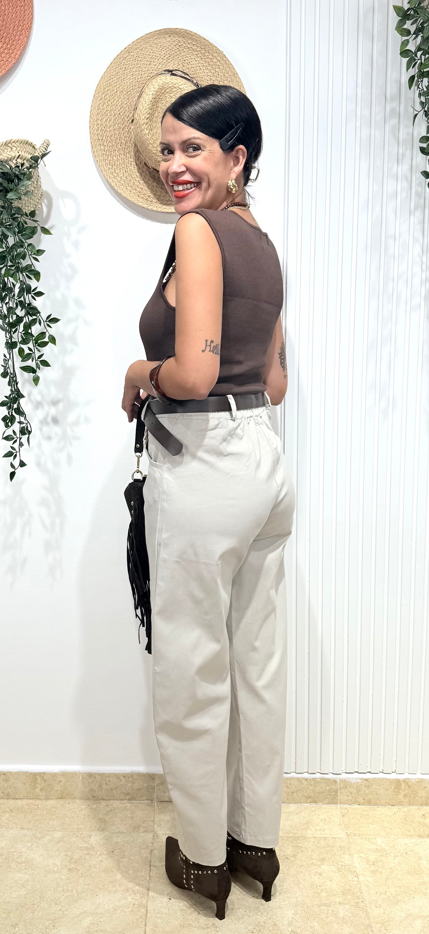 Pantalón ballon BEIGE lycra