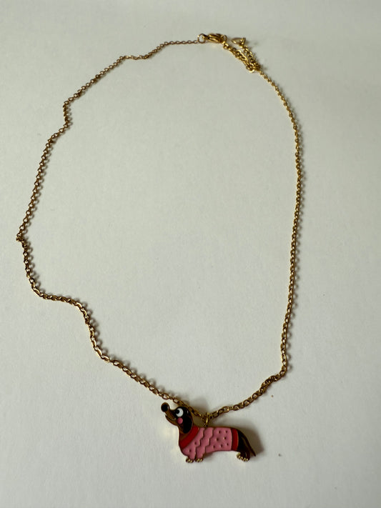 Colgante salchicha rosa