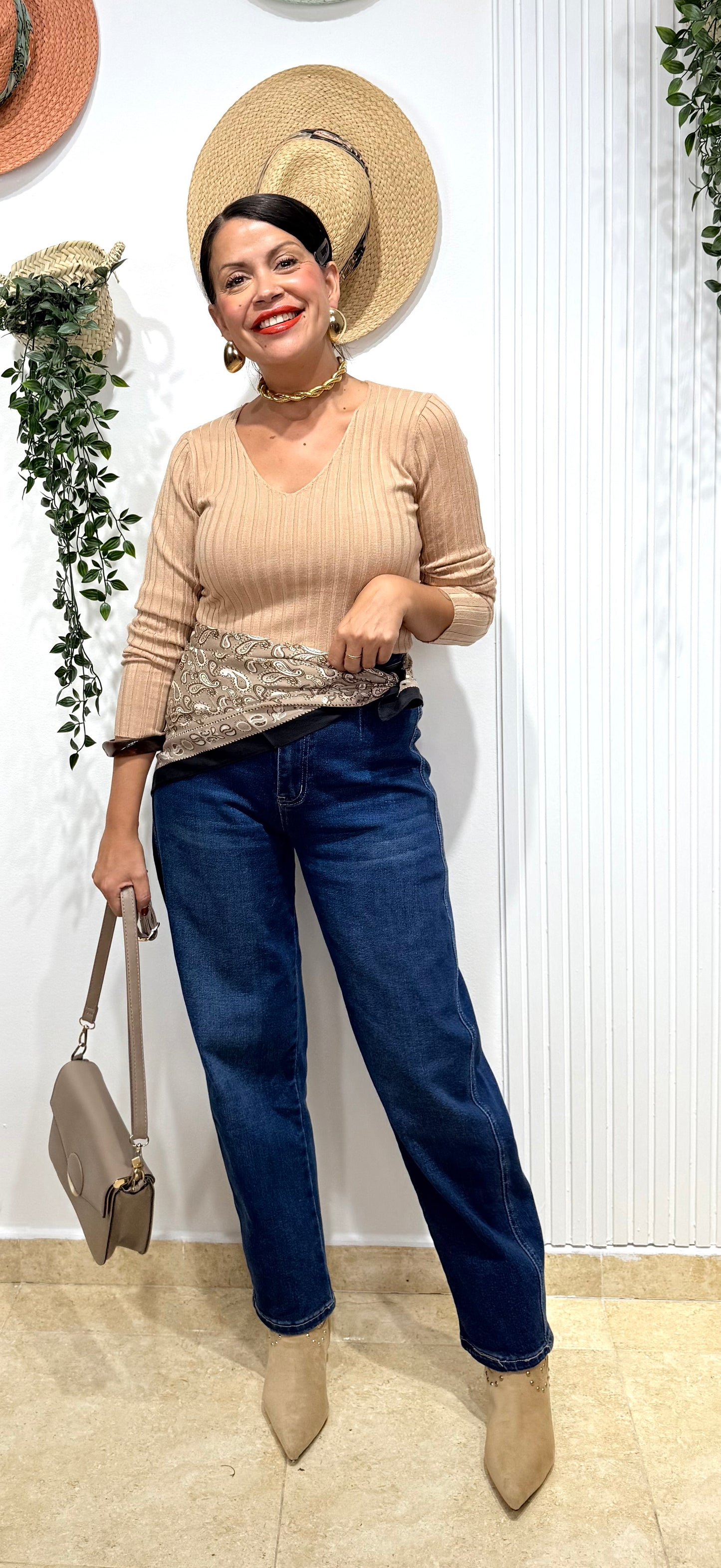 Jeans ballon azul oscuro