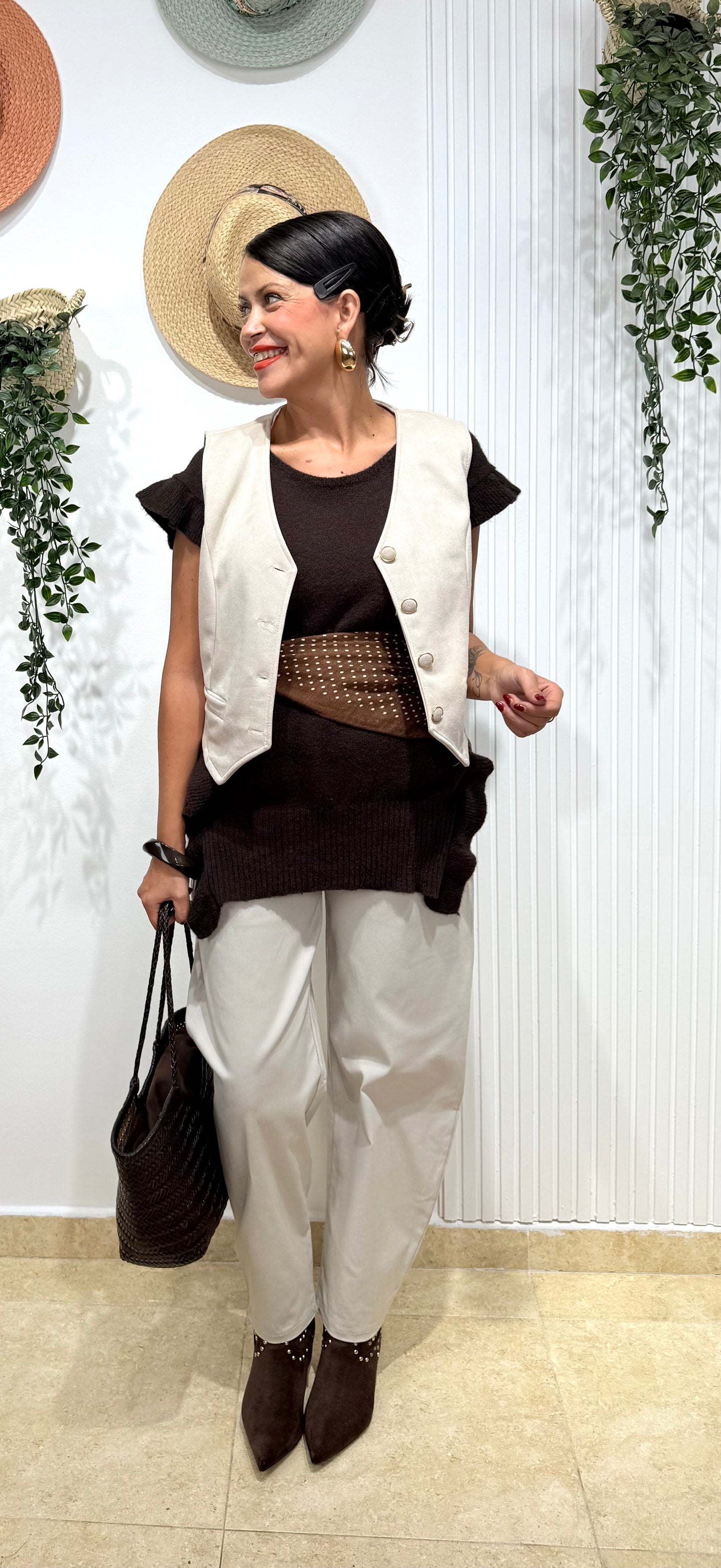 Pantalón ballon BEIGE lycra