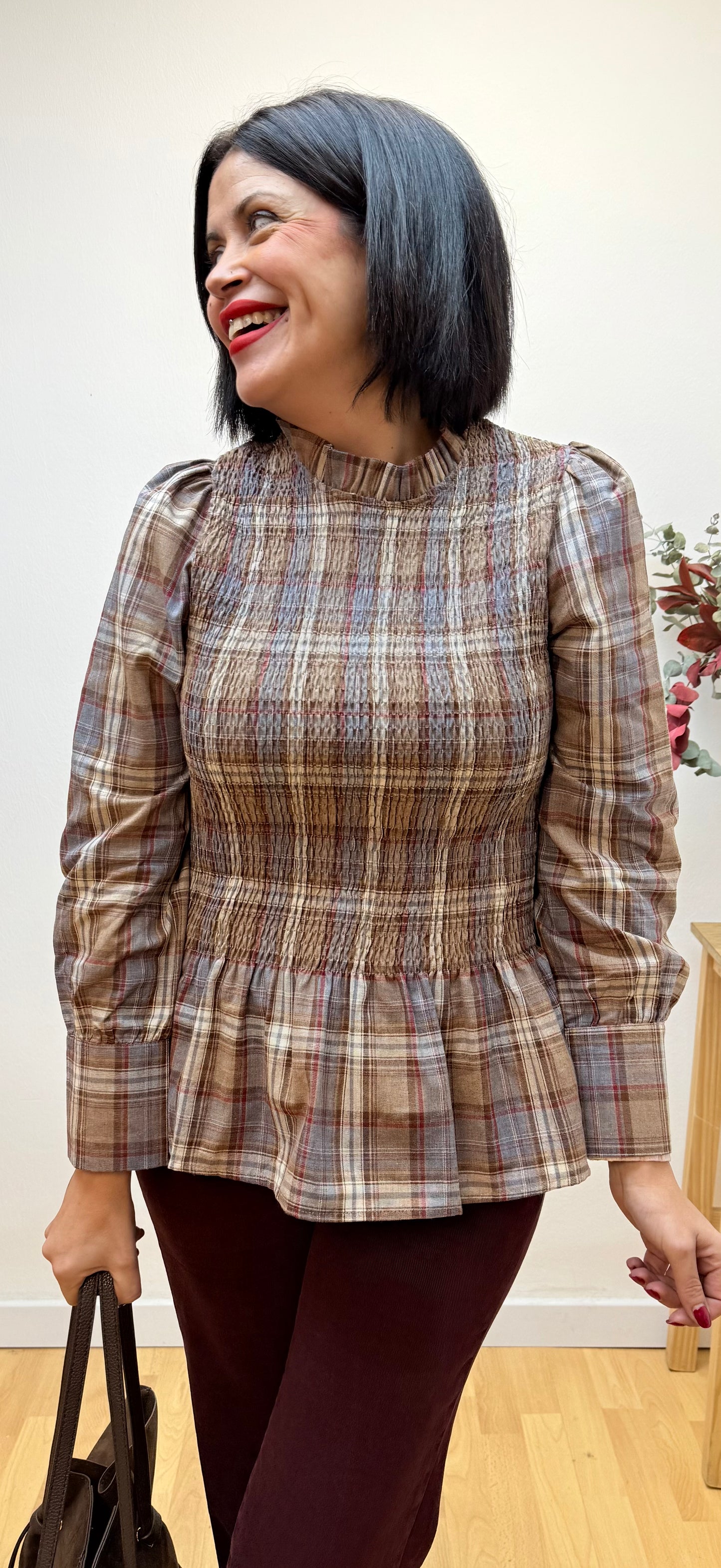 Blusa Marina cuadras