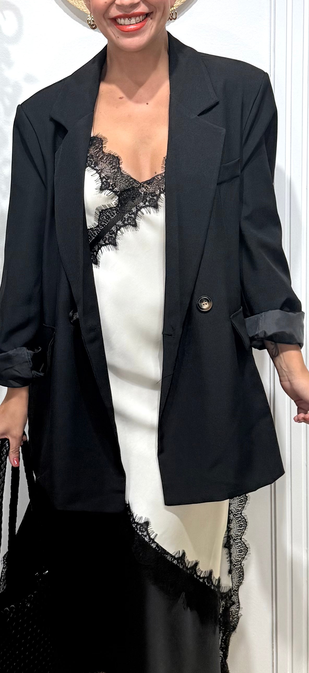 Blazer oversize negra