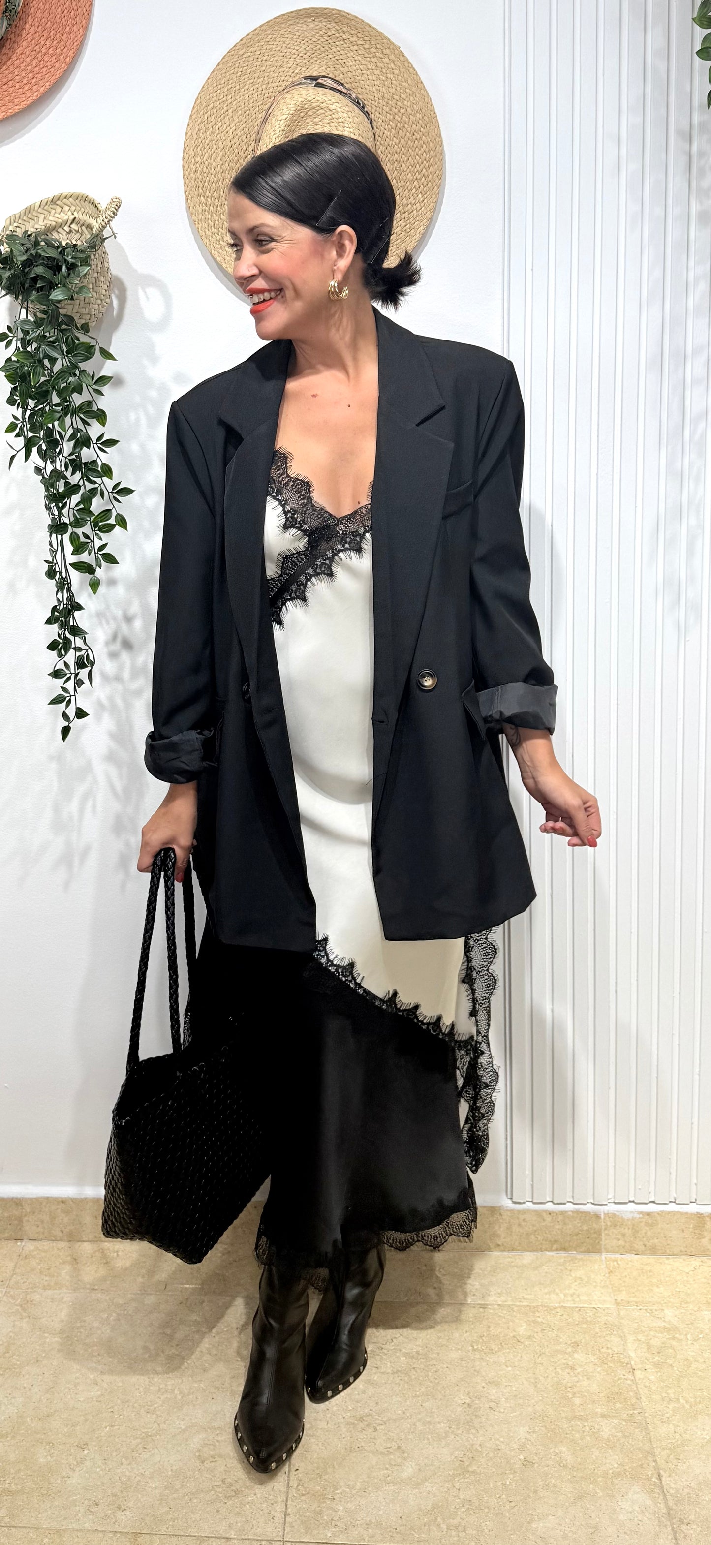 Blazer oversize negra