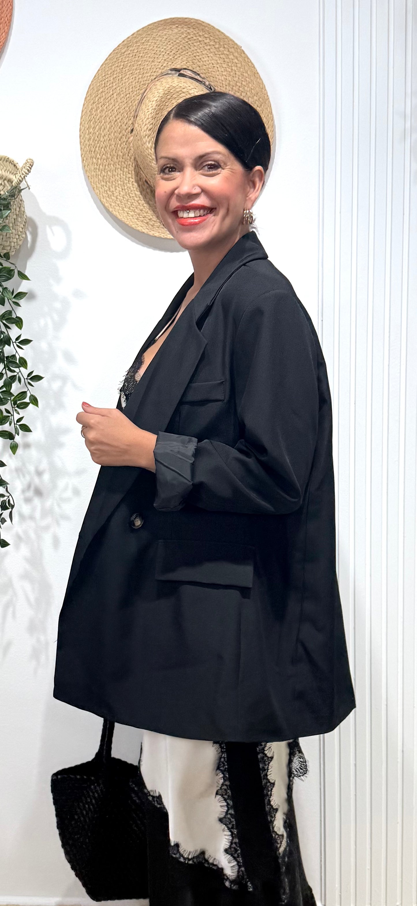 Blazer oversize negra