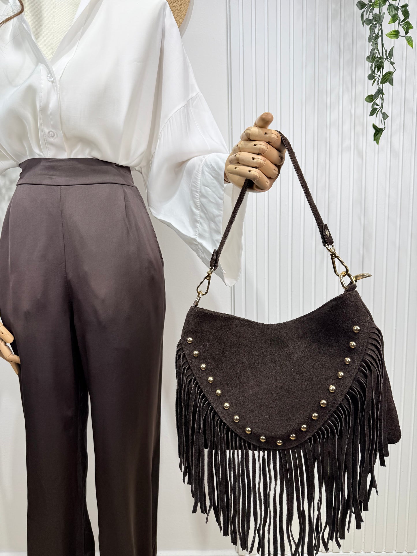 Pantalón Aladin chocolate lazo