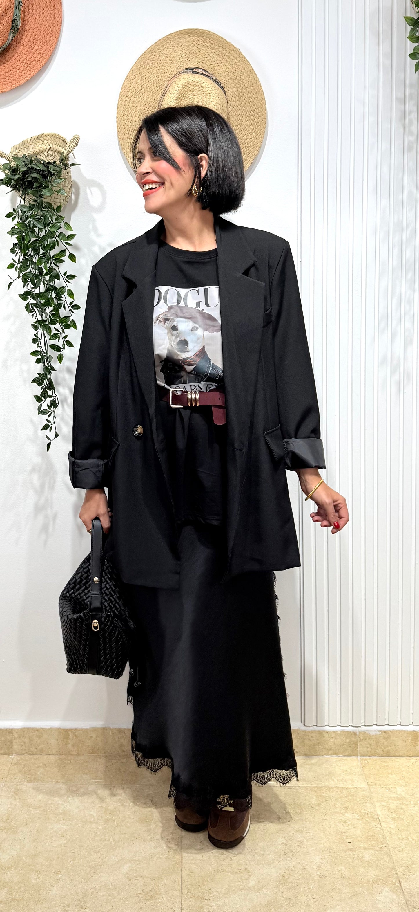 Blazer oversize negra