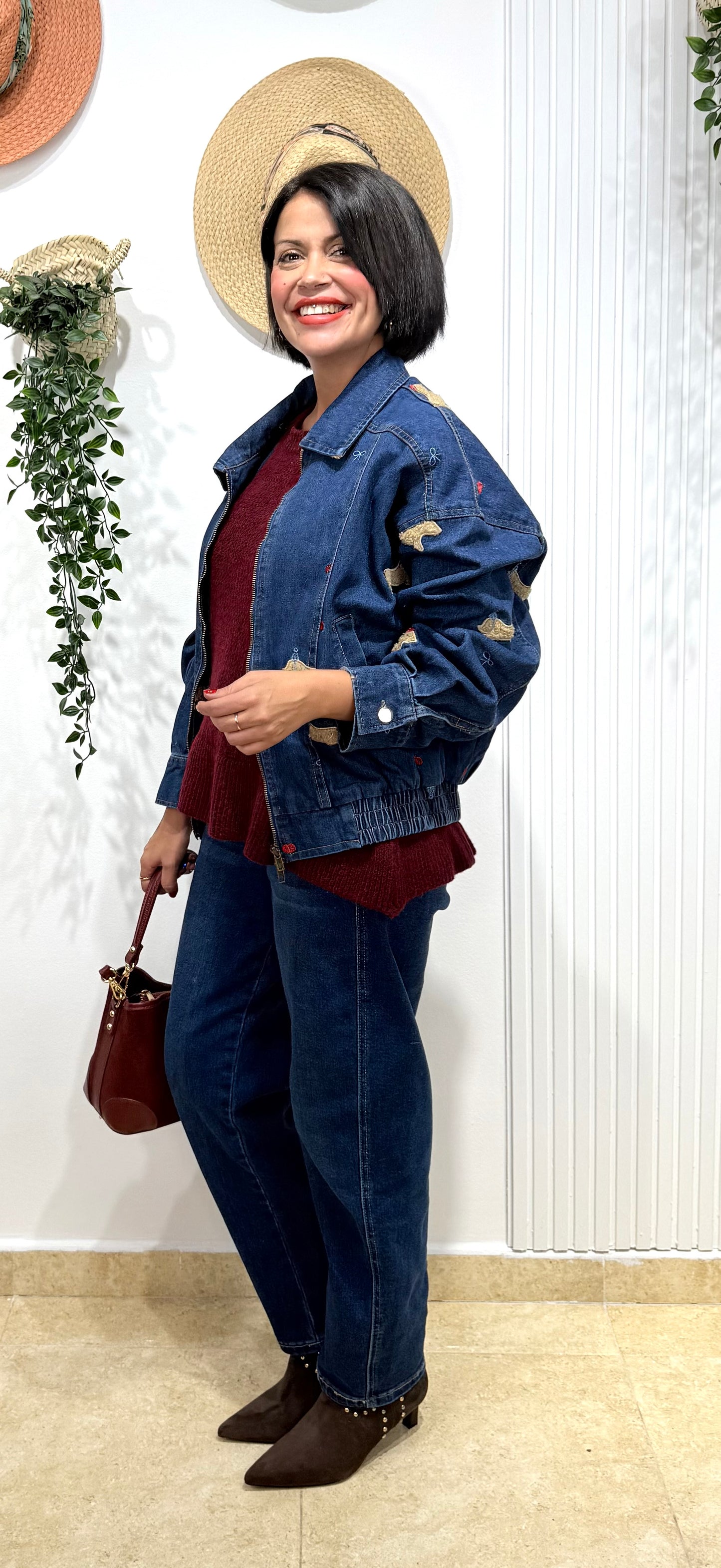 Jeans ballon azul oscuro