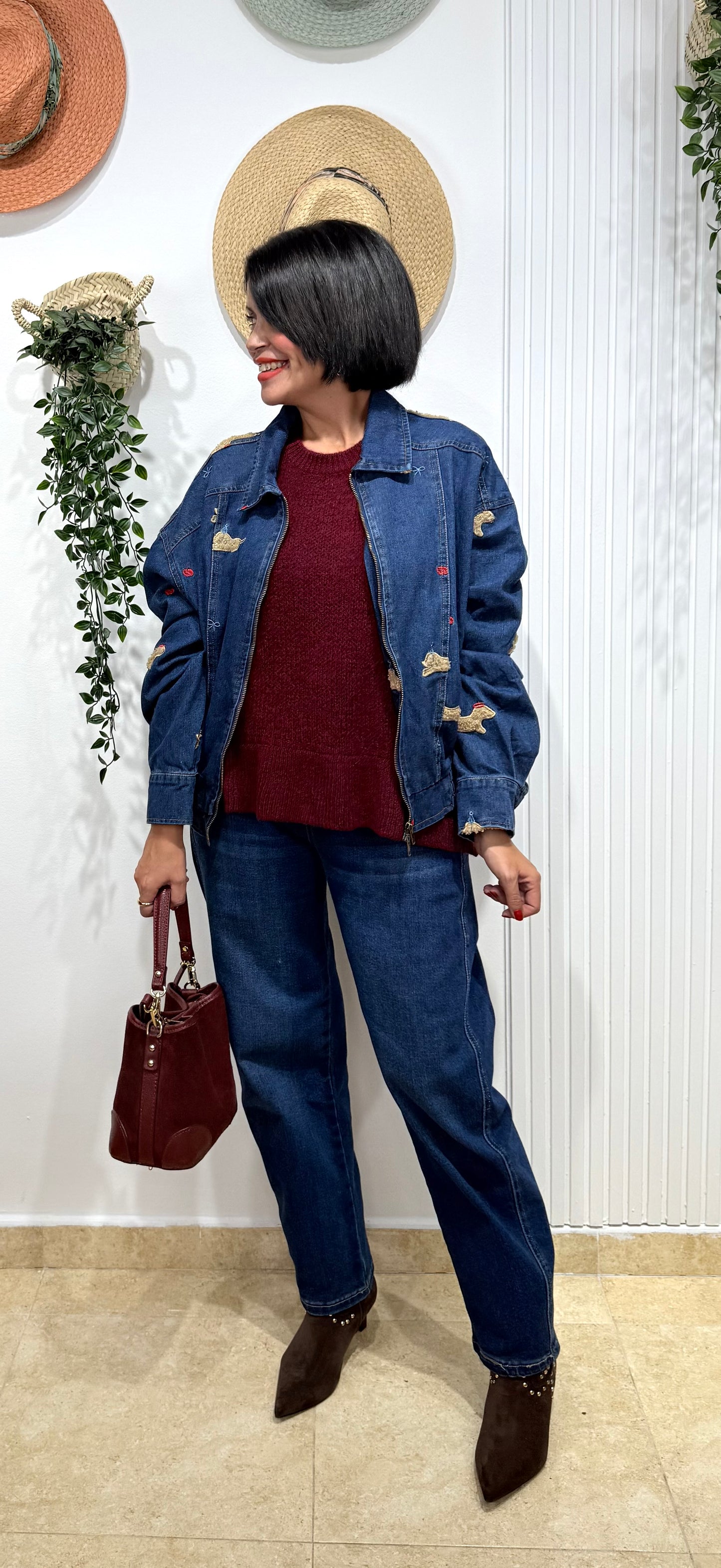 Jeans ballon azul oscuro