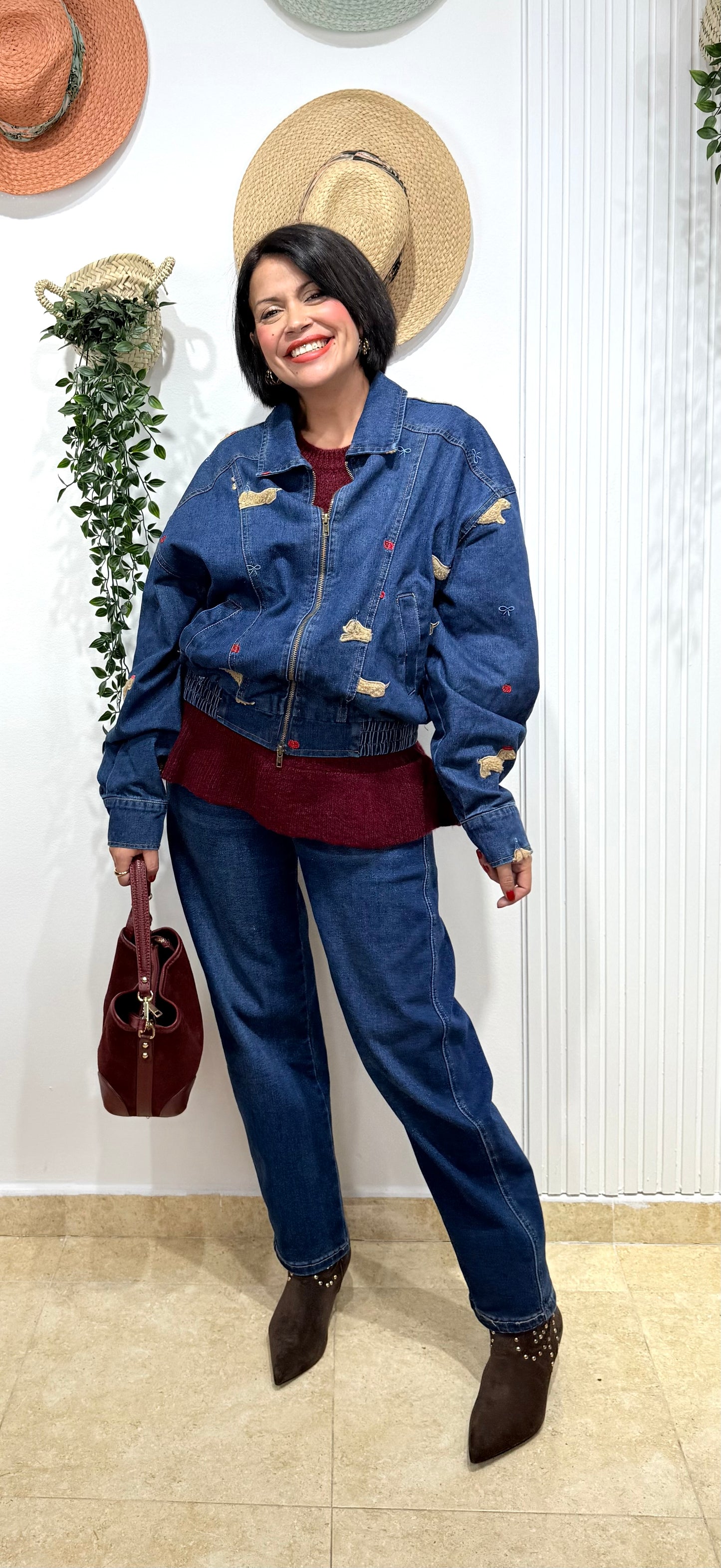 Jeans ballon azul oscuro