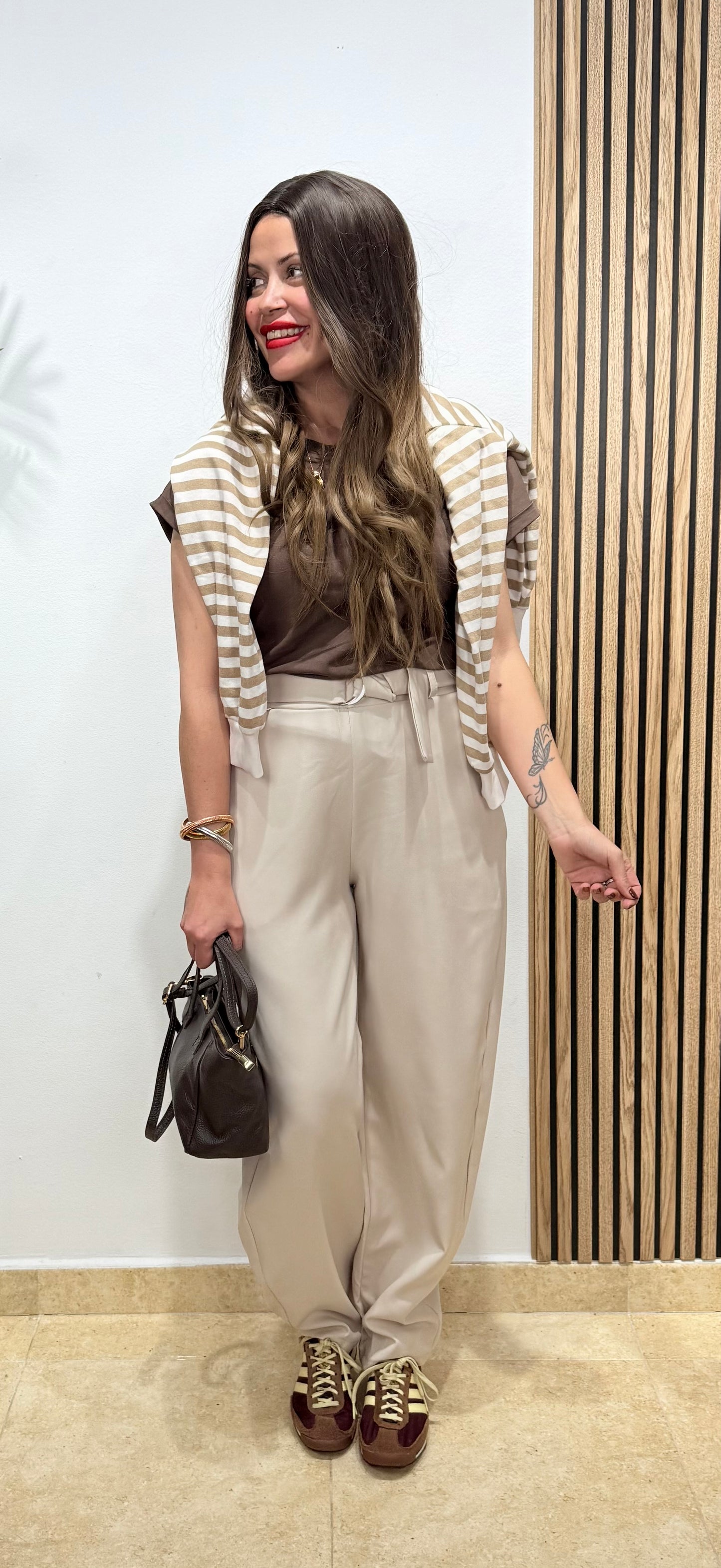 Sudadera marinera taupé