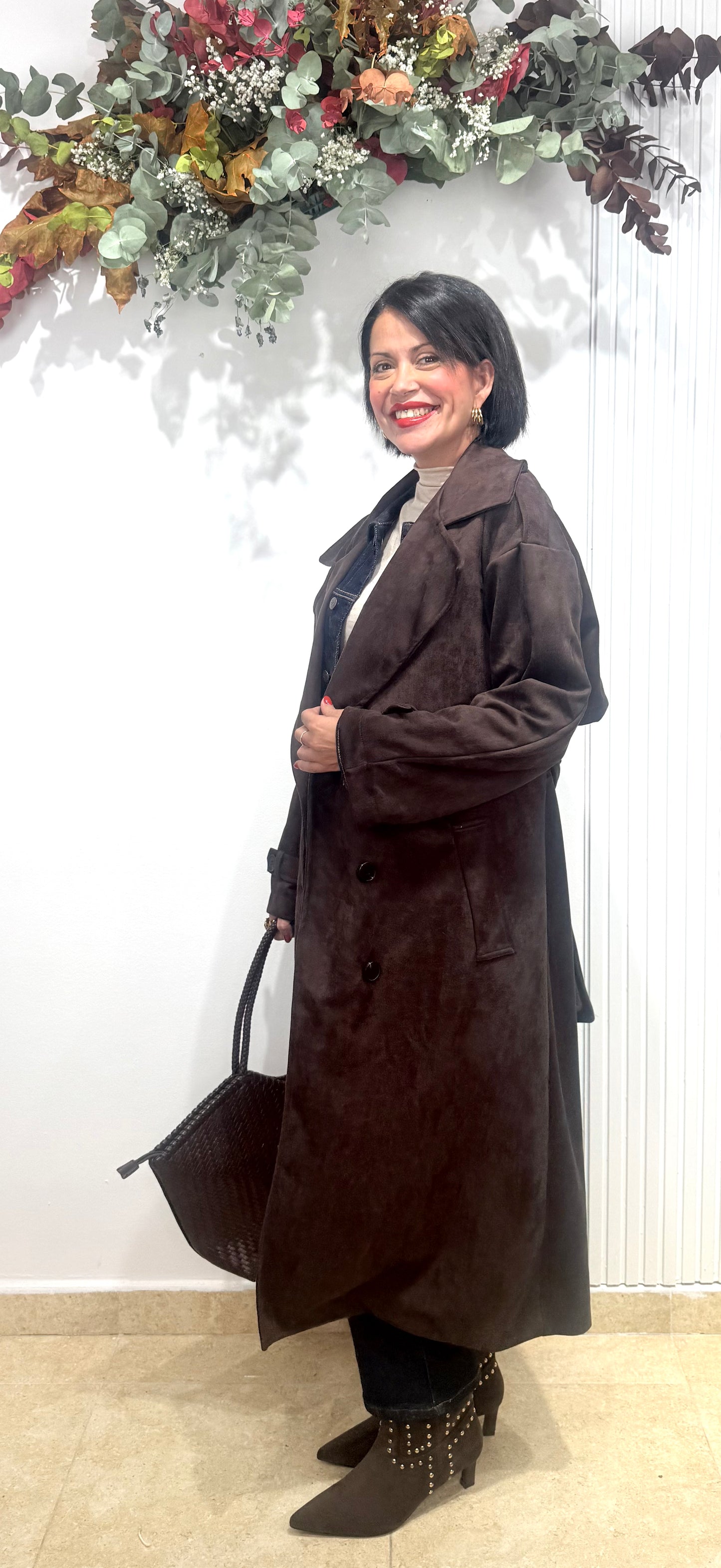 Chaqueta gabardina Antelina chocolate