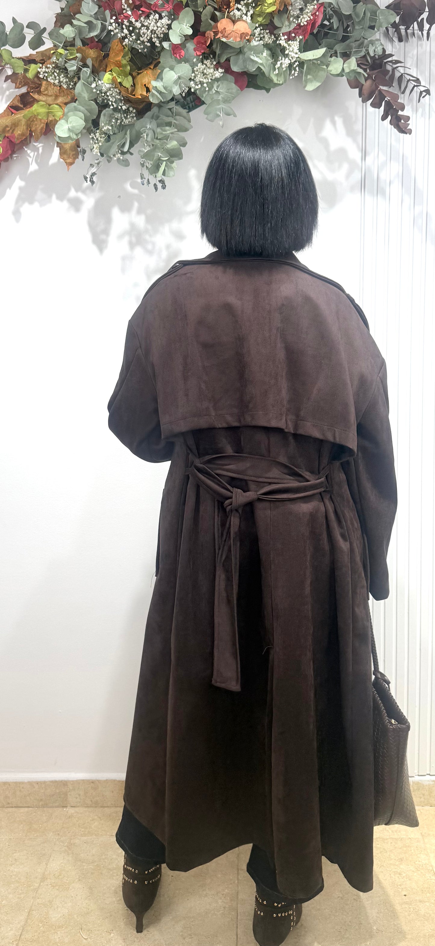 Chaqueta gabardina Antelina chocolate