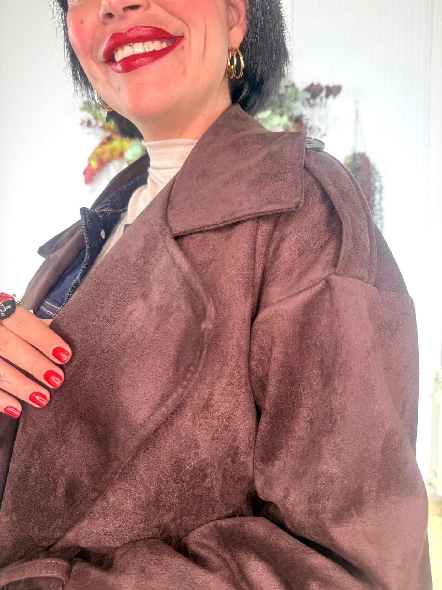 Chaqueta gabardina Antelina chocolate