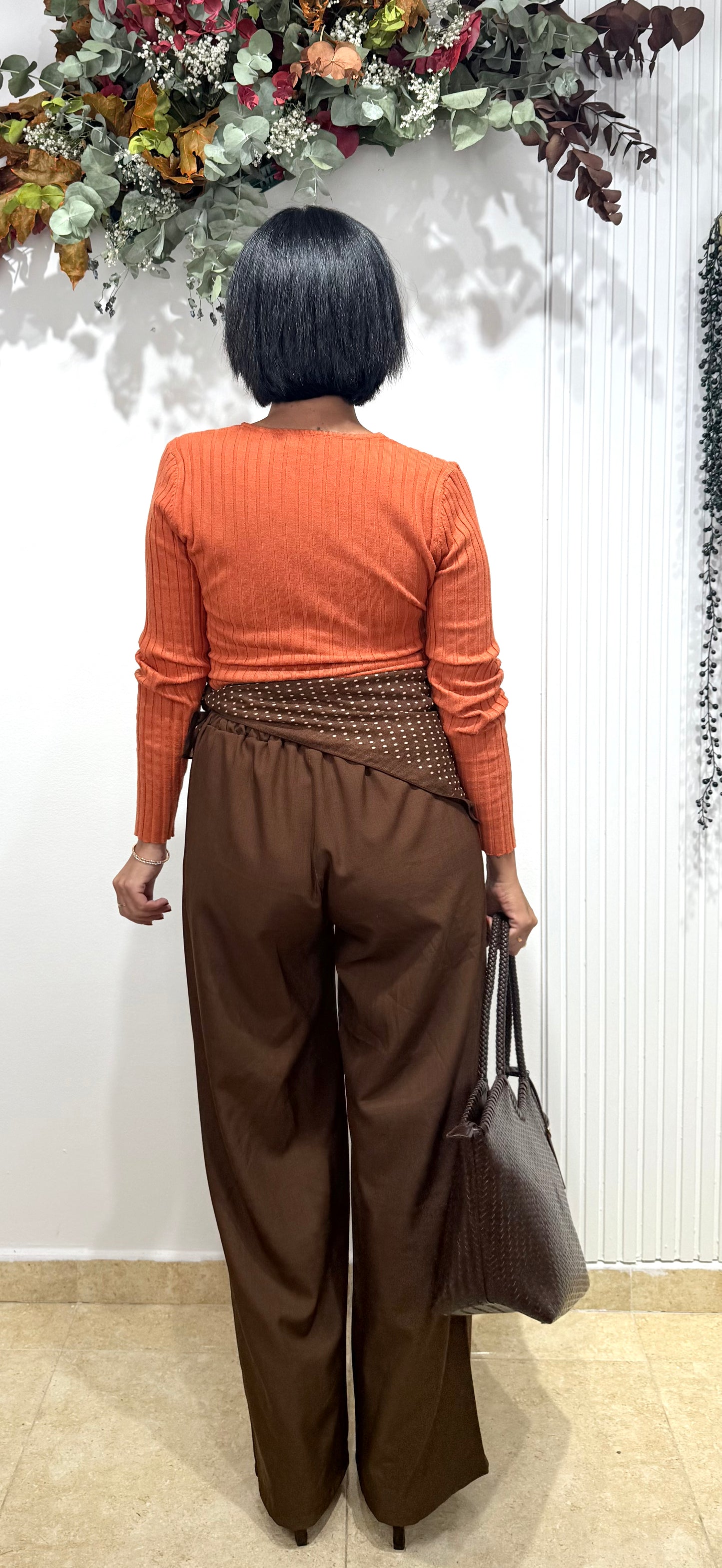 Pantalón pañuelo chocolate