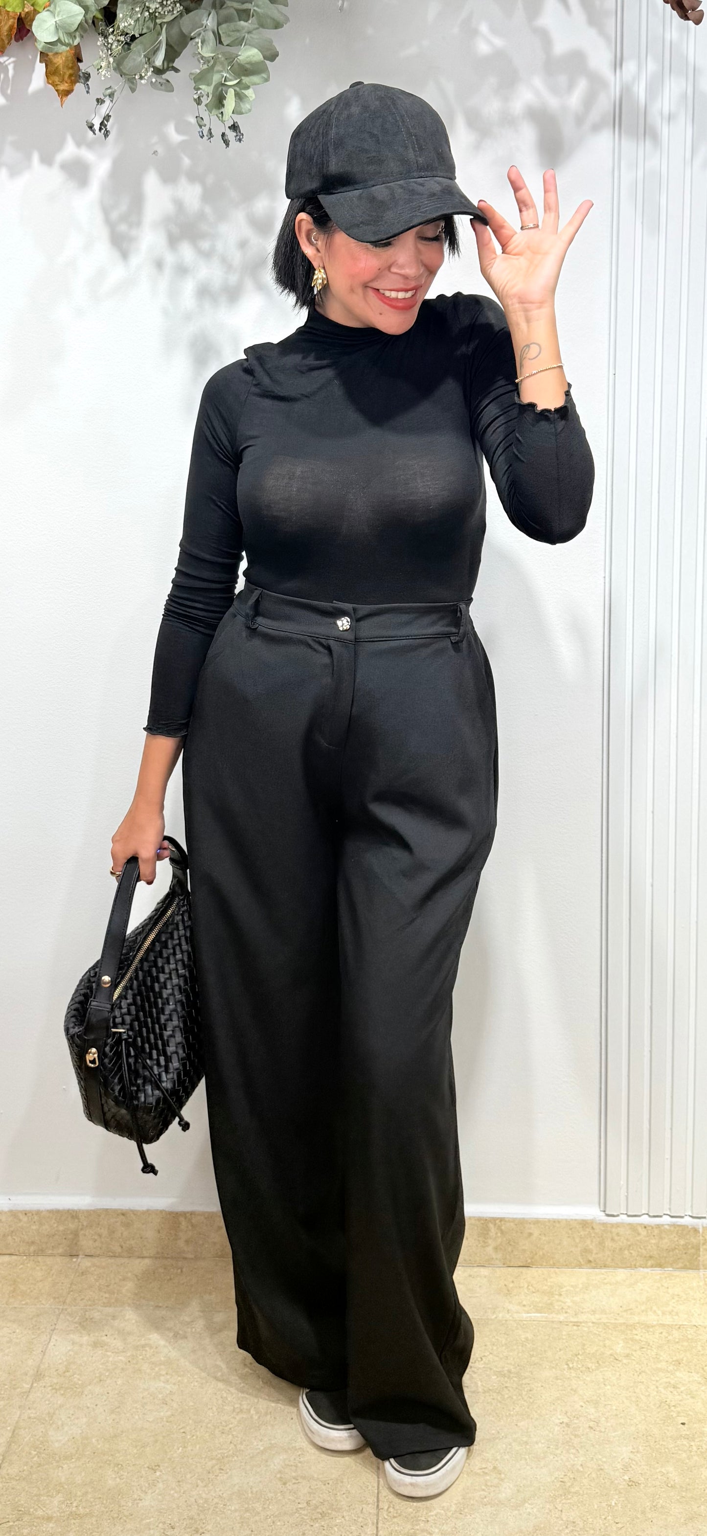 Pantalón pañuelo negro