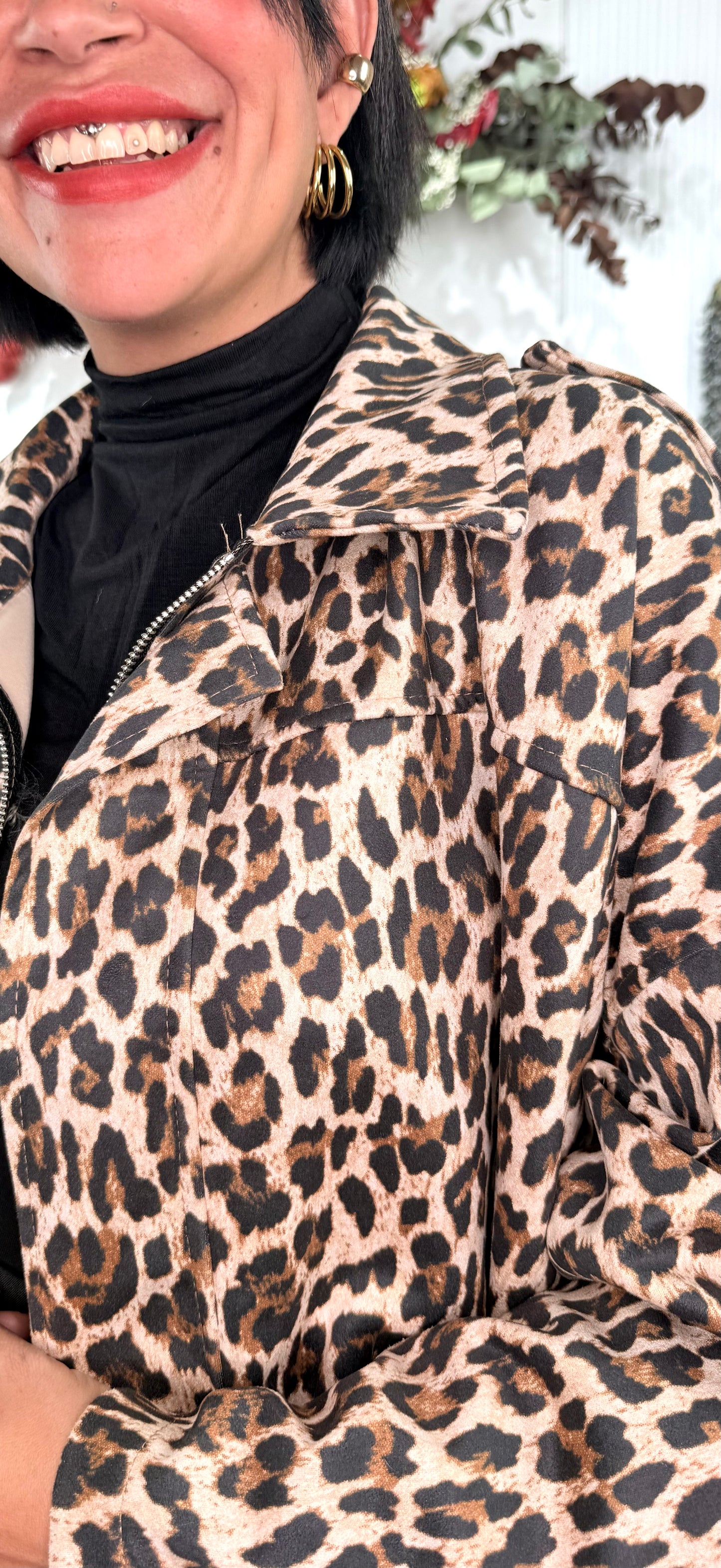 Chaqueta Antelina bomber print detalles