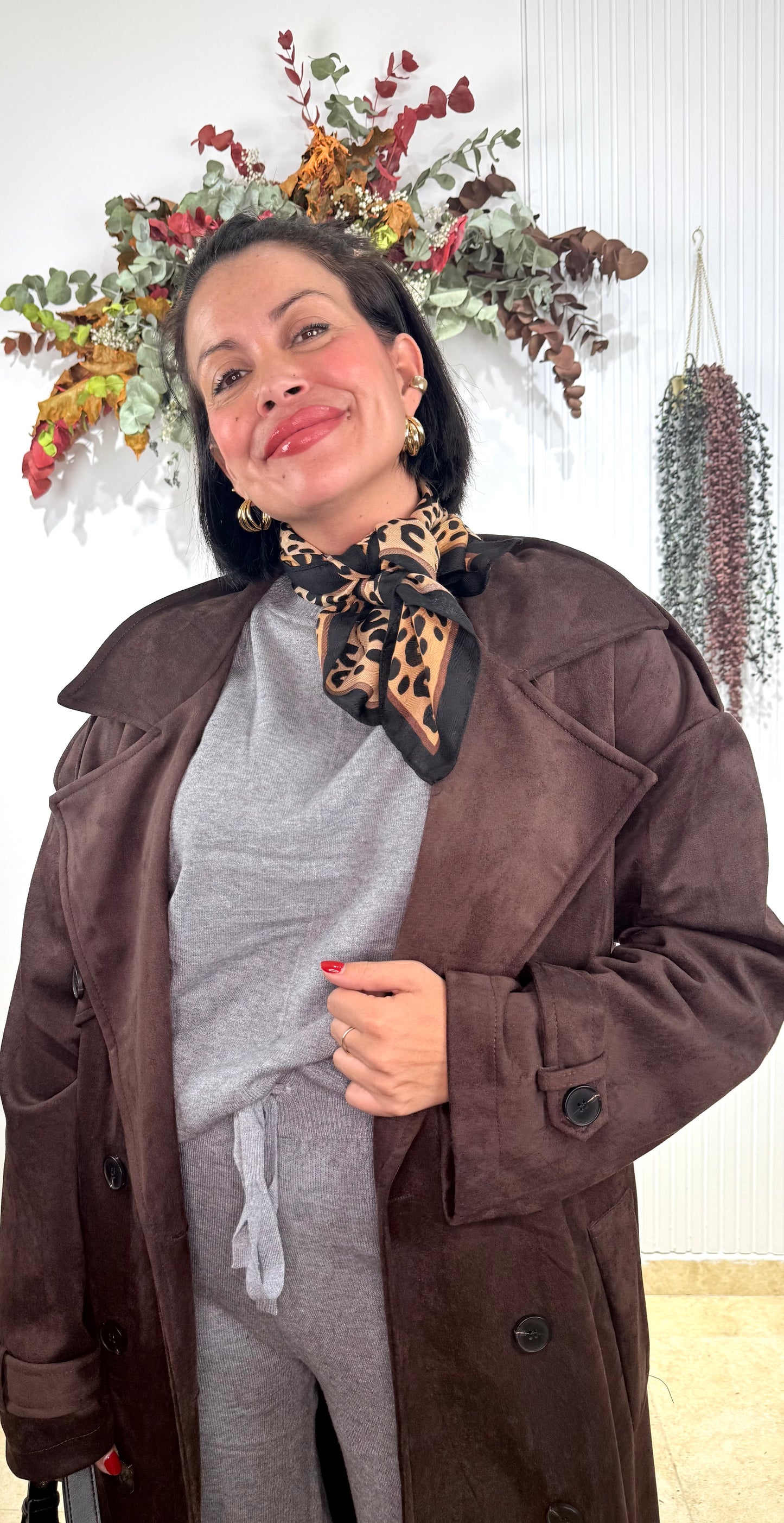 Chaqueta gabardina Antelina chocolate