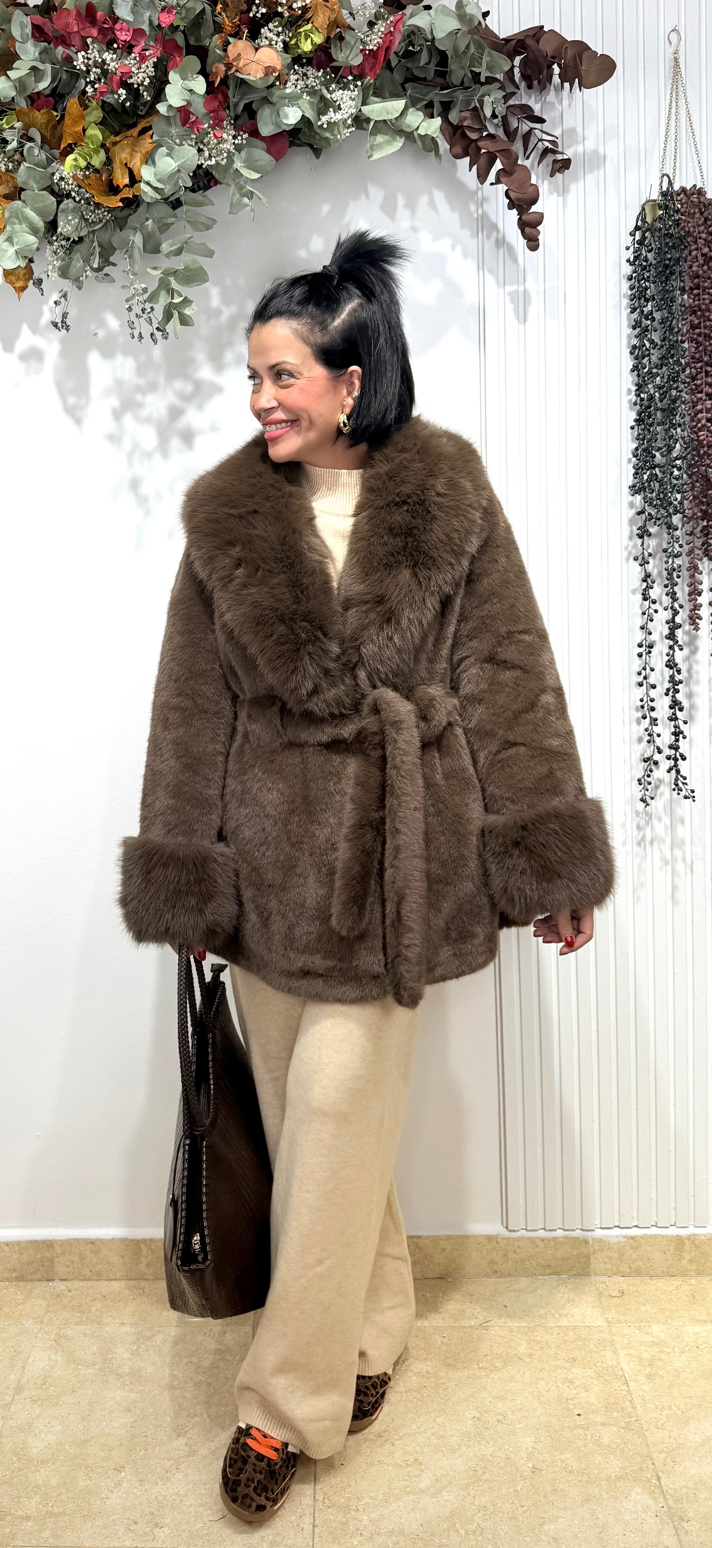 Conjunto de punto beige