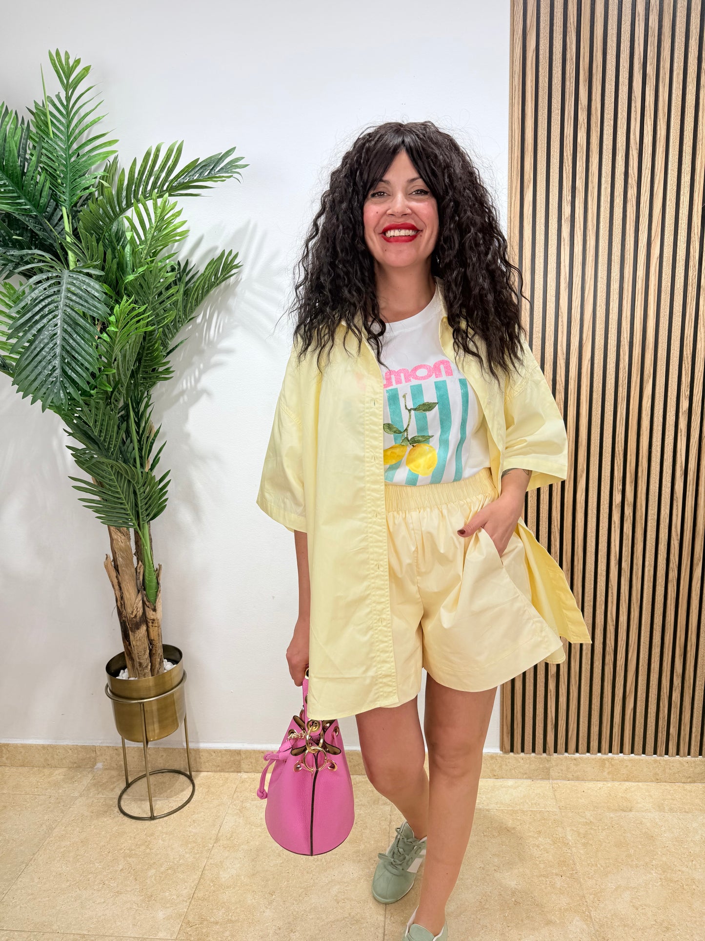 Camiseta manga corta lemon azul