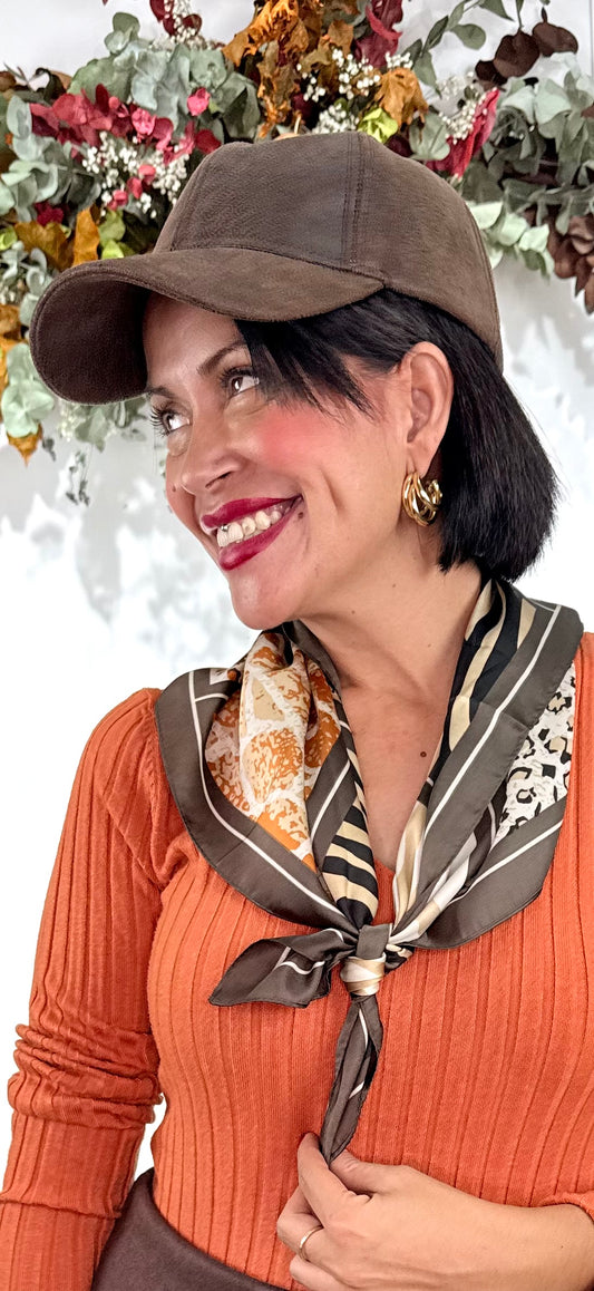 Gorra jaspeada chocolate