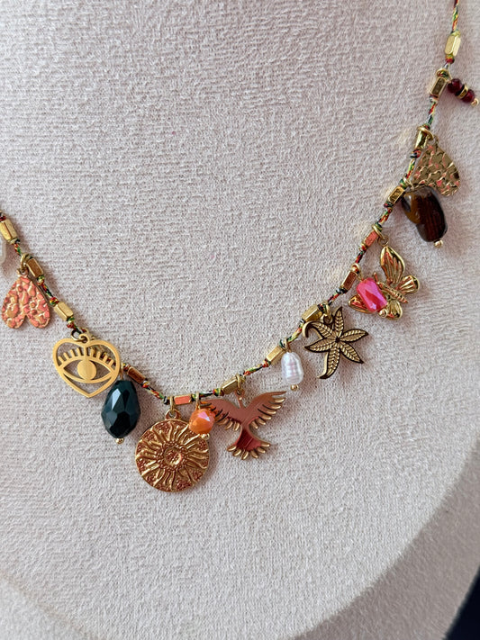 Collar abalorios Ave Fénix