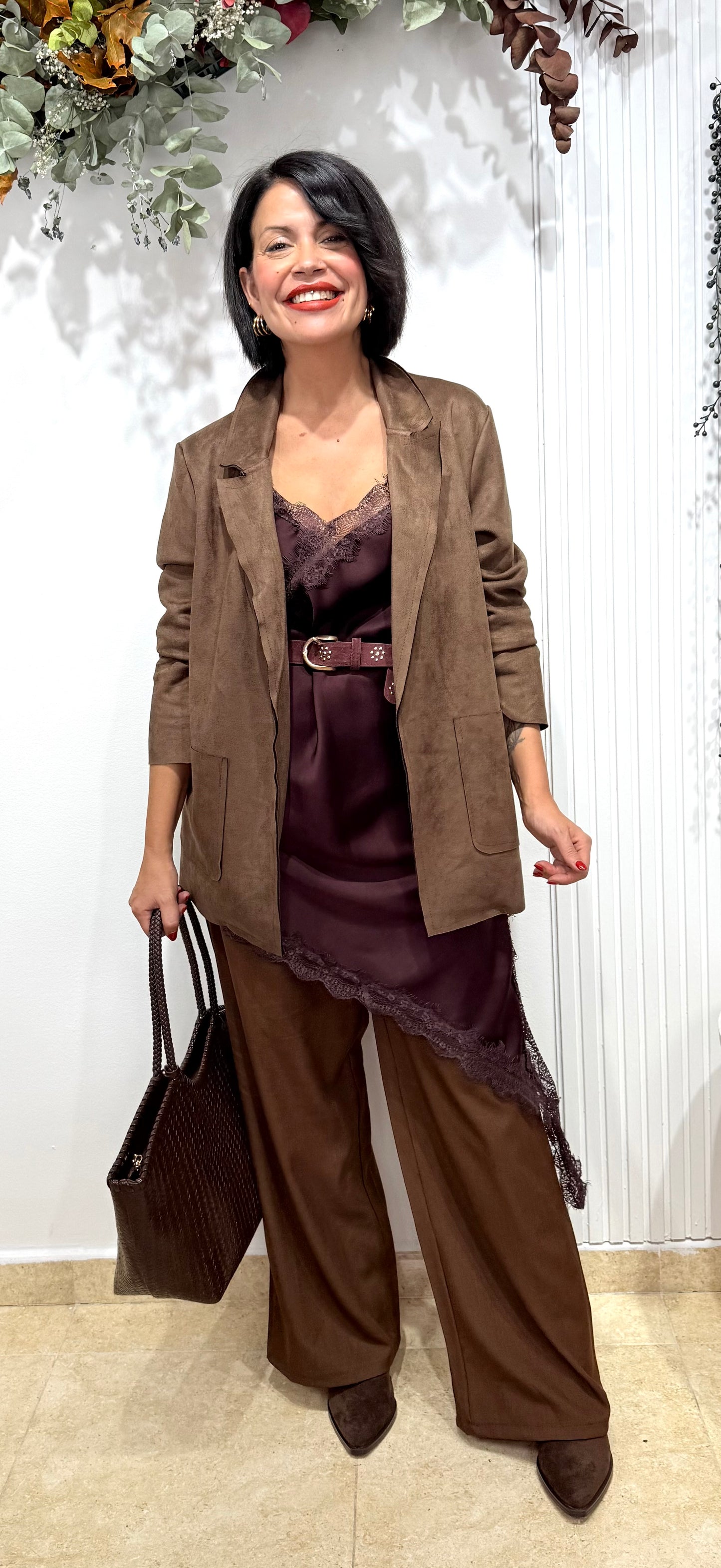 Blazer chocolate antelina