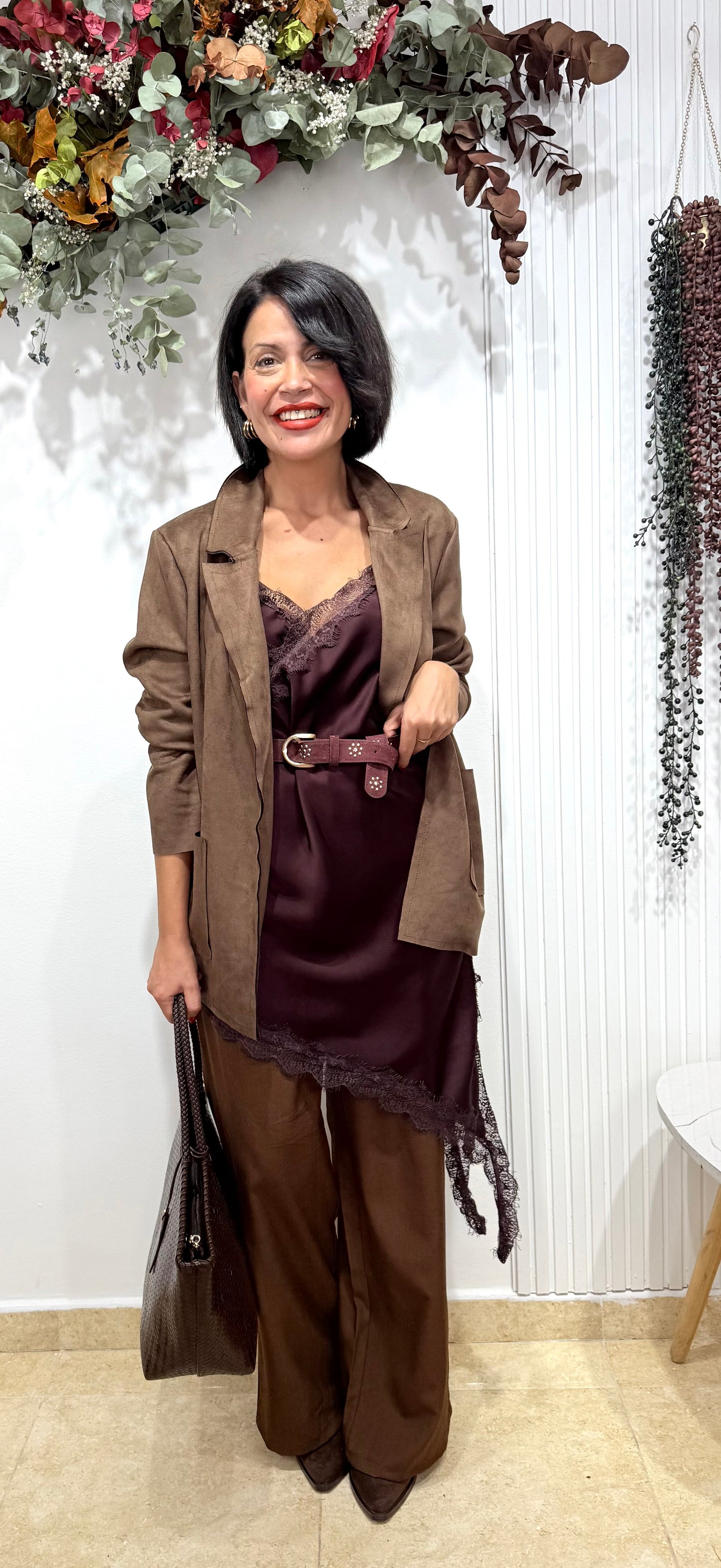 Blazer chocolate antelina