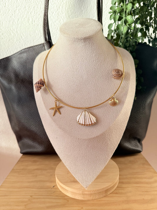 Choker concha blanco