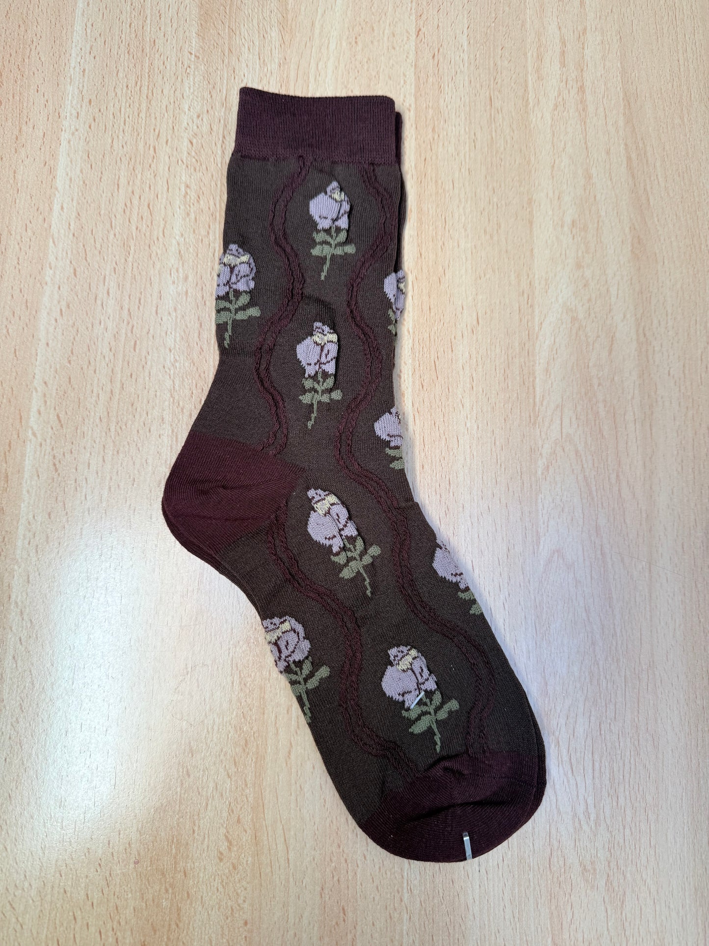 Calcetines burdeos -choco