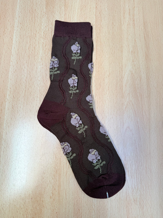 Calcetines burdeos -choco