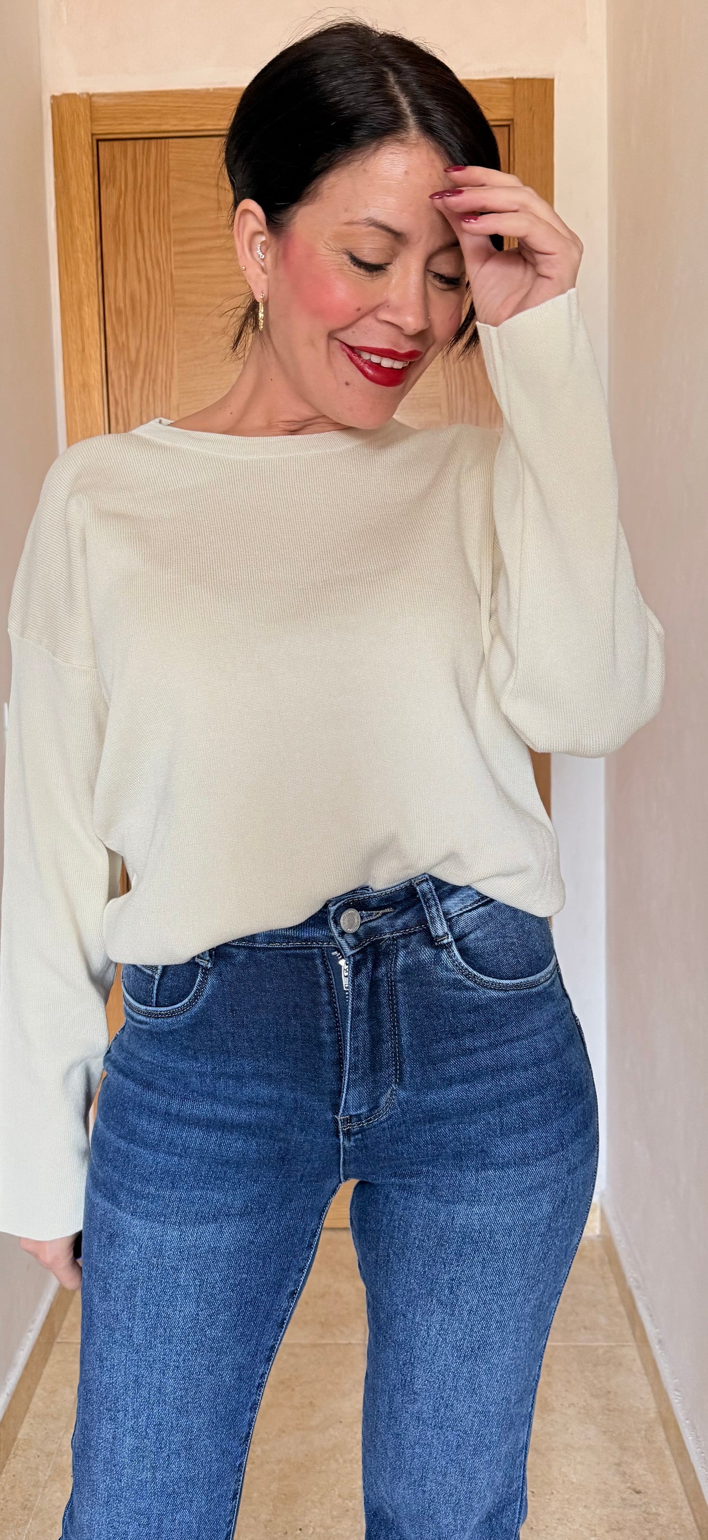 Jeans faja reductora azul