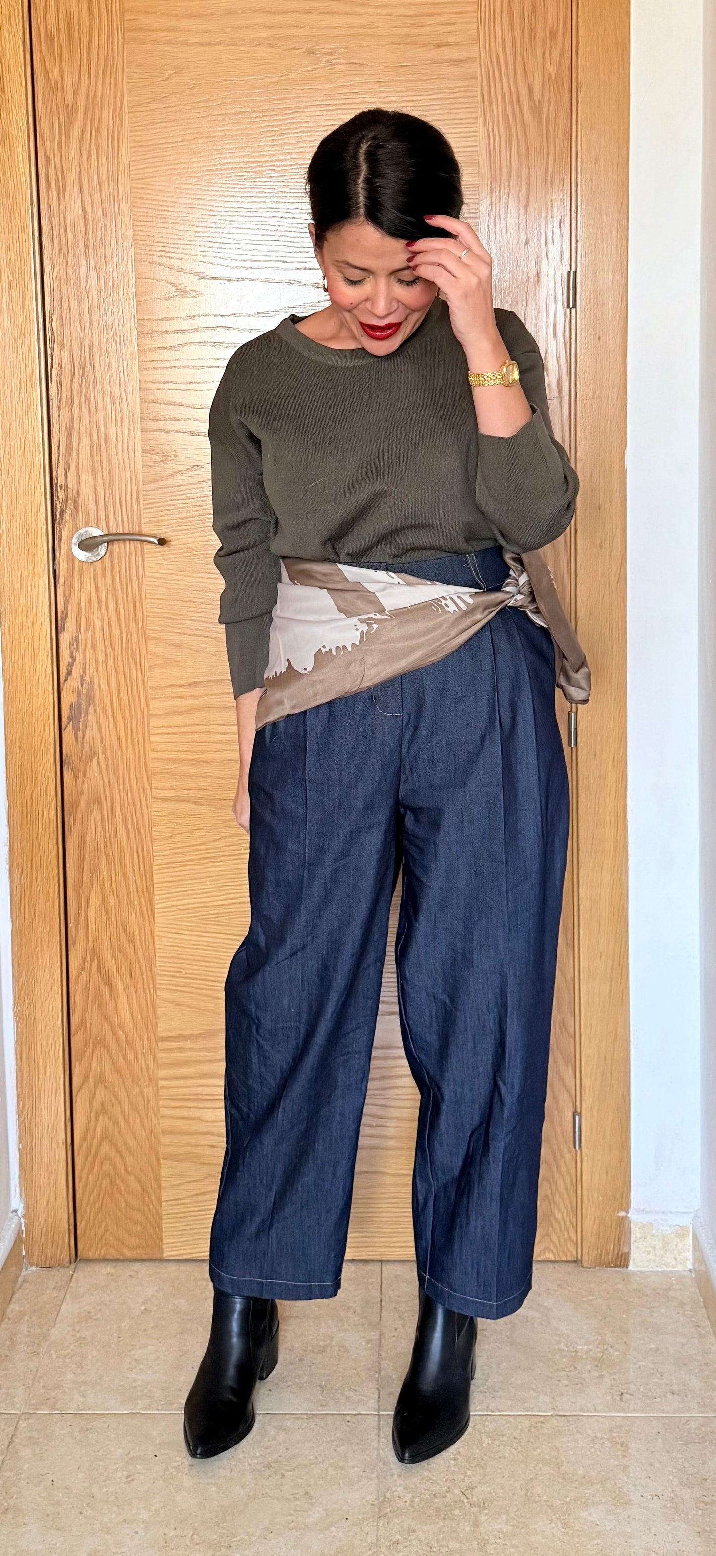 Pantalón vestir denim